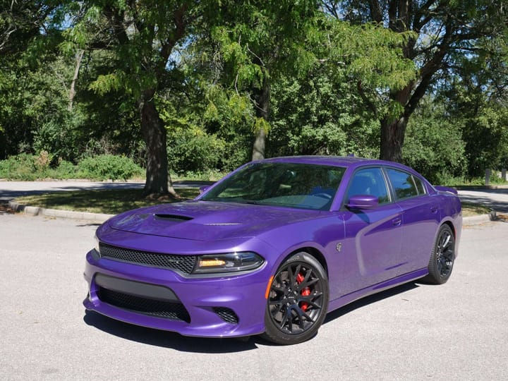 2016 Dodge Charger SRT Hellcat exterior Plum Crazy Pearl Coat