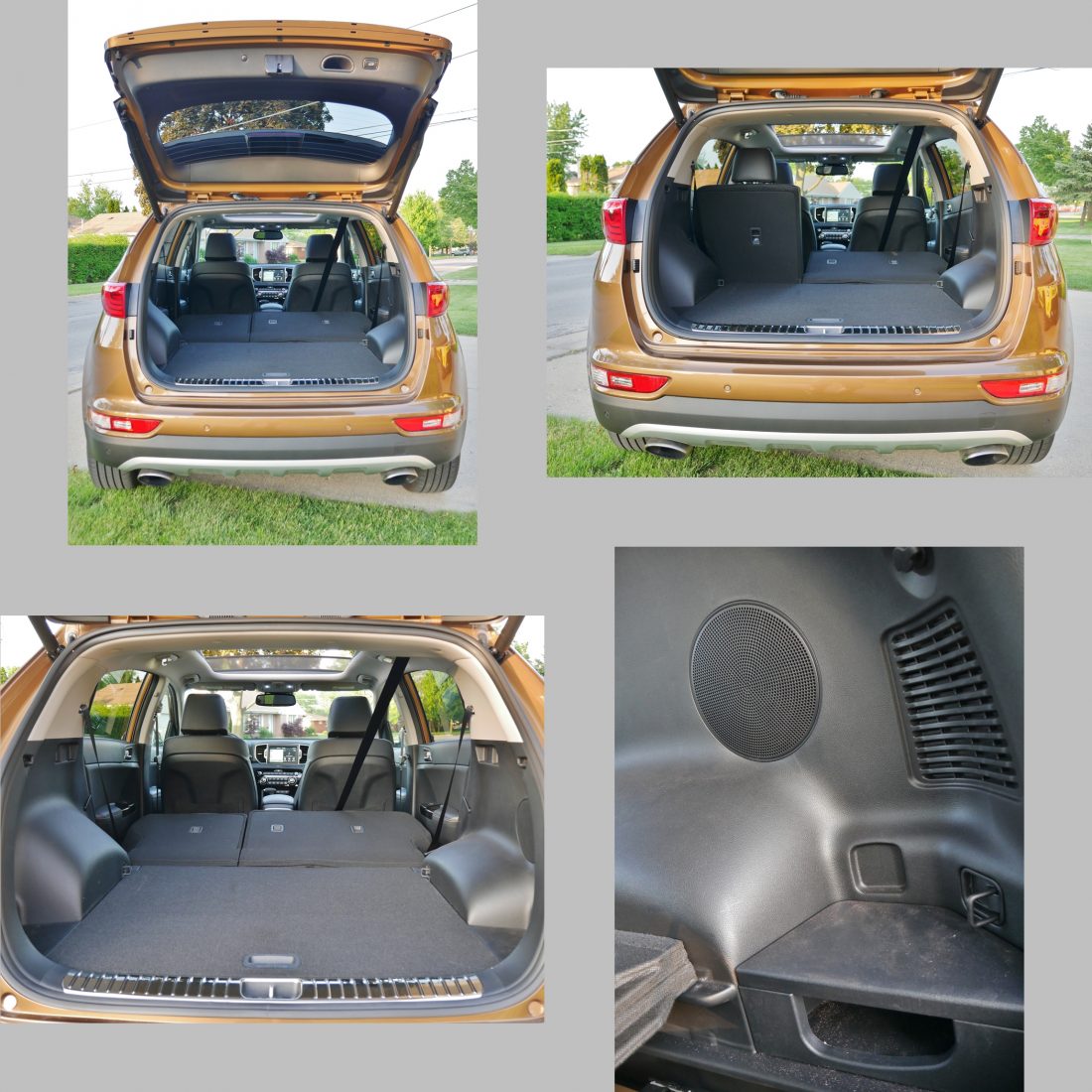 2017 Kia Sportage SX Turbo AWD compact crossover utility vehicle: cargo storage