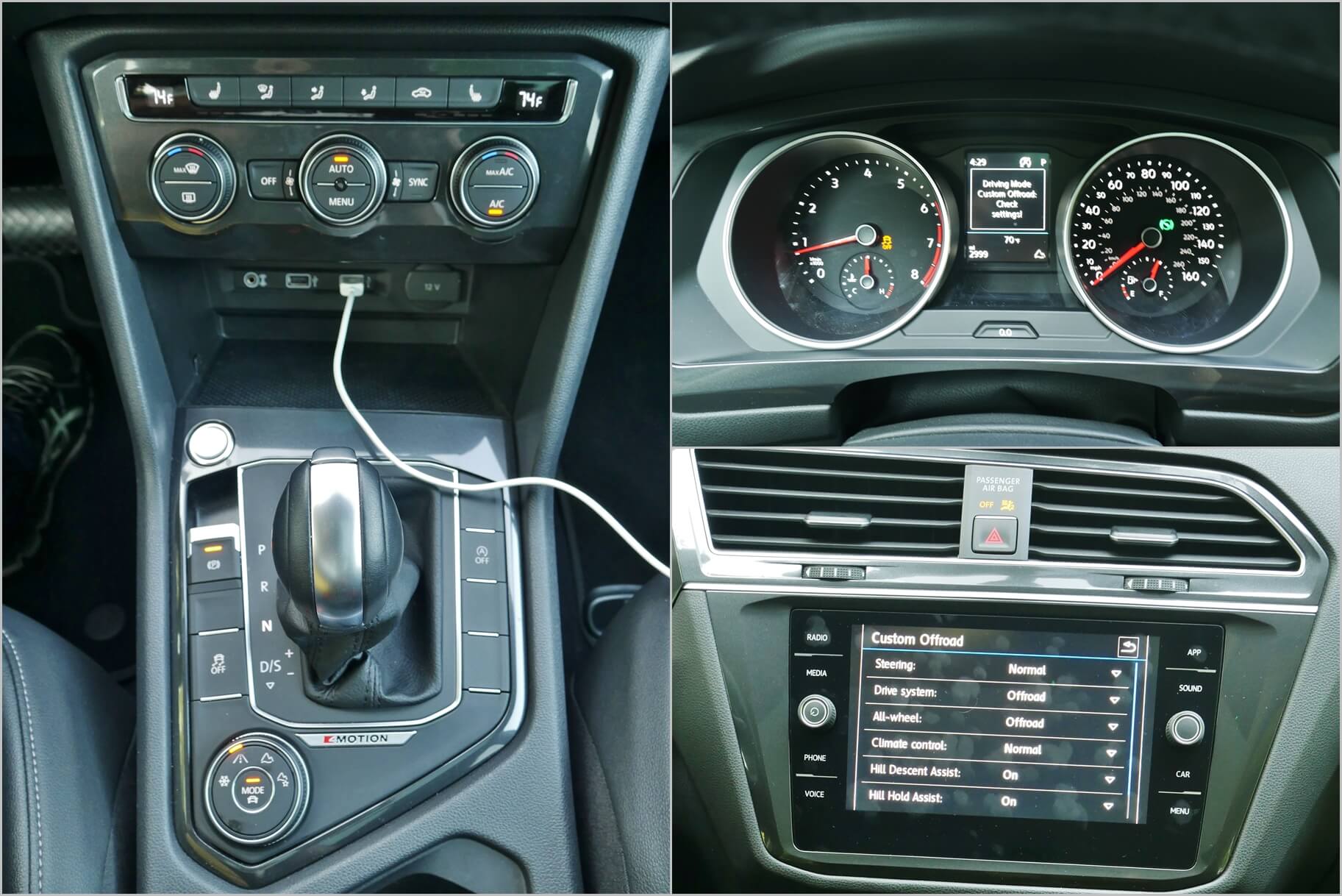 2018 Volkswagen Tiguan SE AWD: Center console dial controlled Drive Modes includes Offroad "customization"