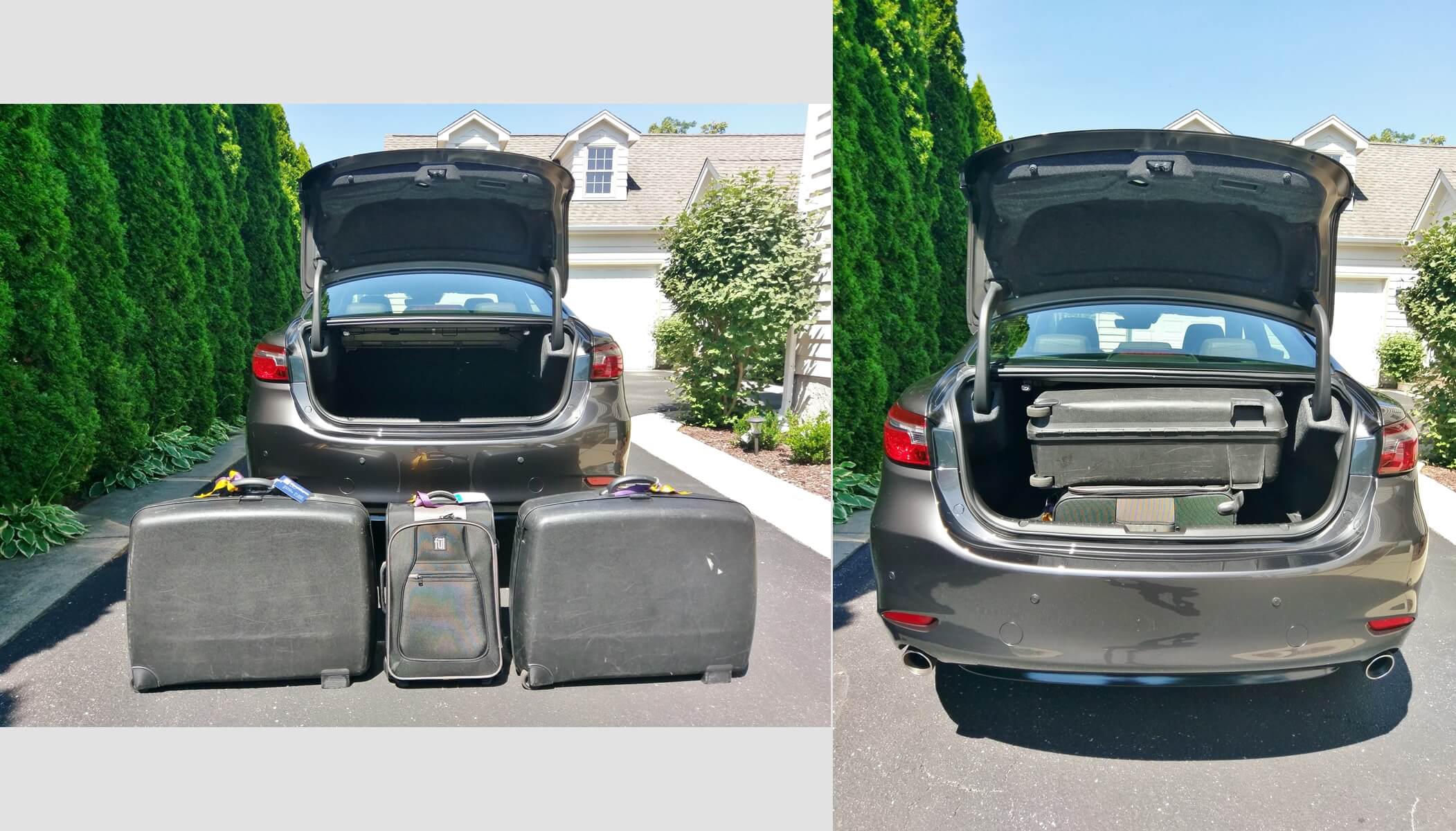 2018 Mazda6 Signature 2.5T: Got 2 full size hardside suitcases and 1 soft-side carry on?