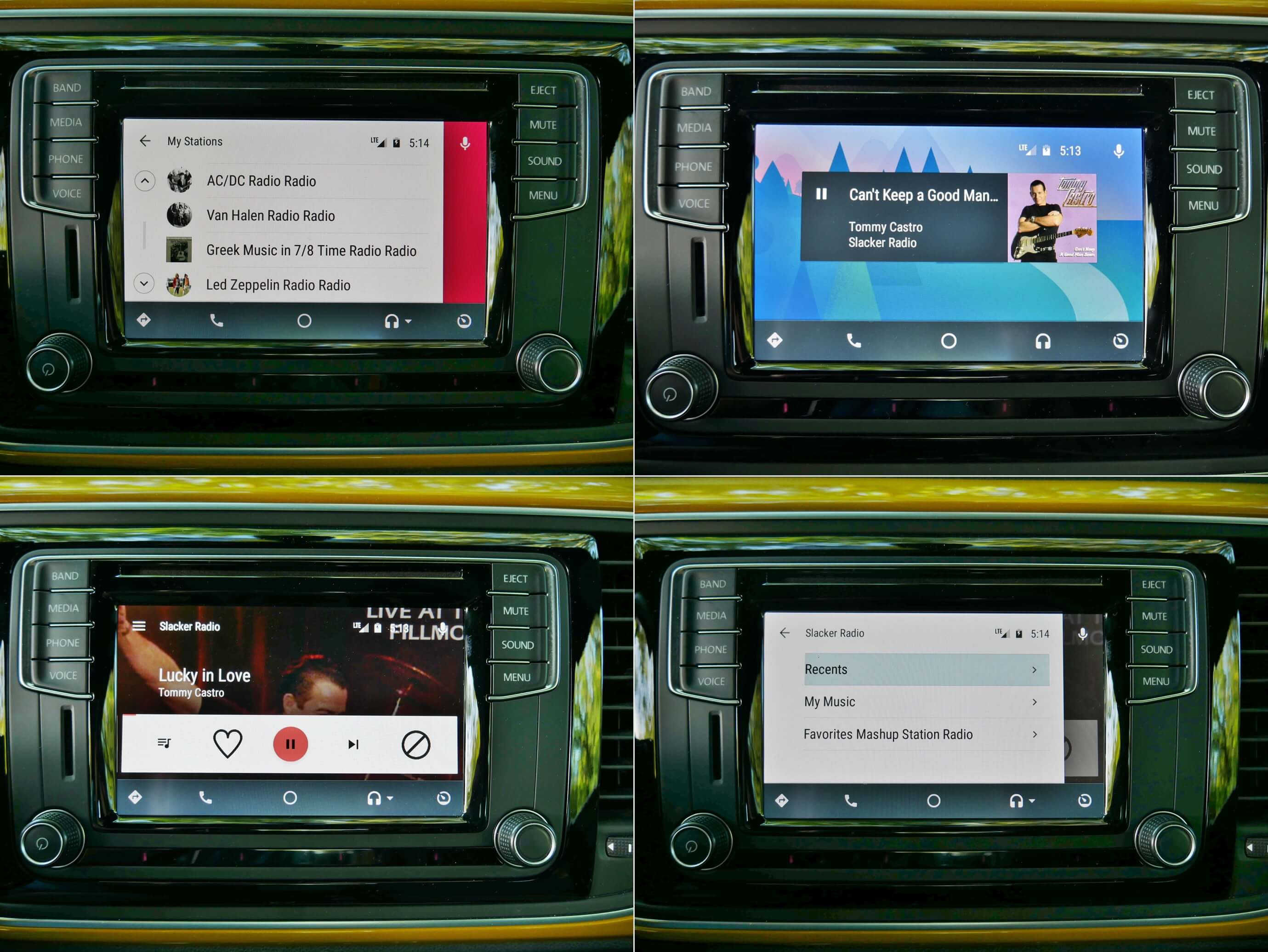 2017 Volkswagen Beetle Dune: Slacker Radio is one of 4 free subscription streaming broadcast music apps included w/ Android Auto