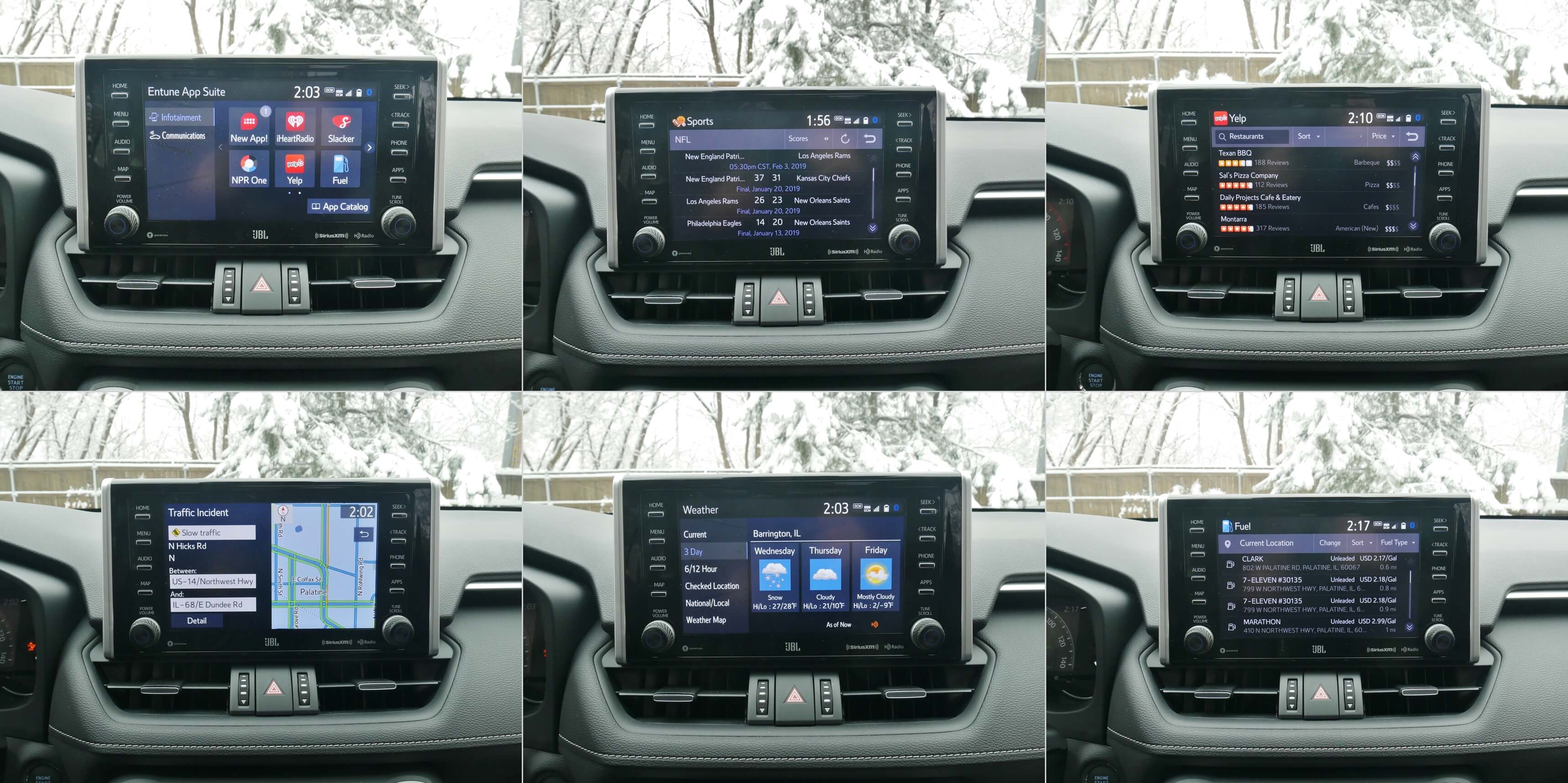 2019 Toyota RAV4 Limited AWD: included Entune 3.0 Apps for news, entertainment and travel display on center dash-top pod mount 8.0 touch LCD screen