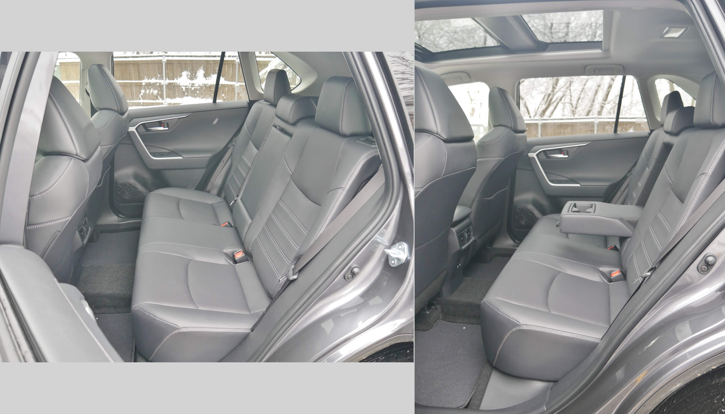 2019 Toyota RAV4 Limited AWD: Adult accommodating Row 2 knee space; 60/40% split tilting seat backs