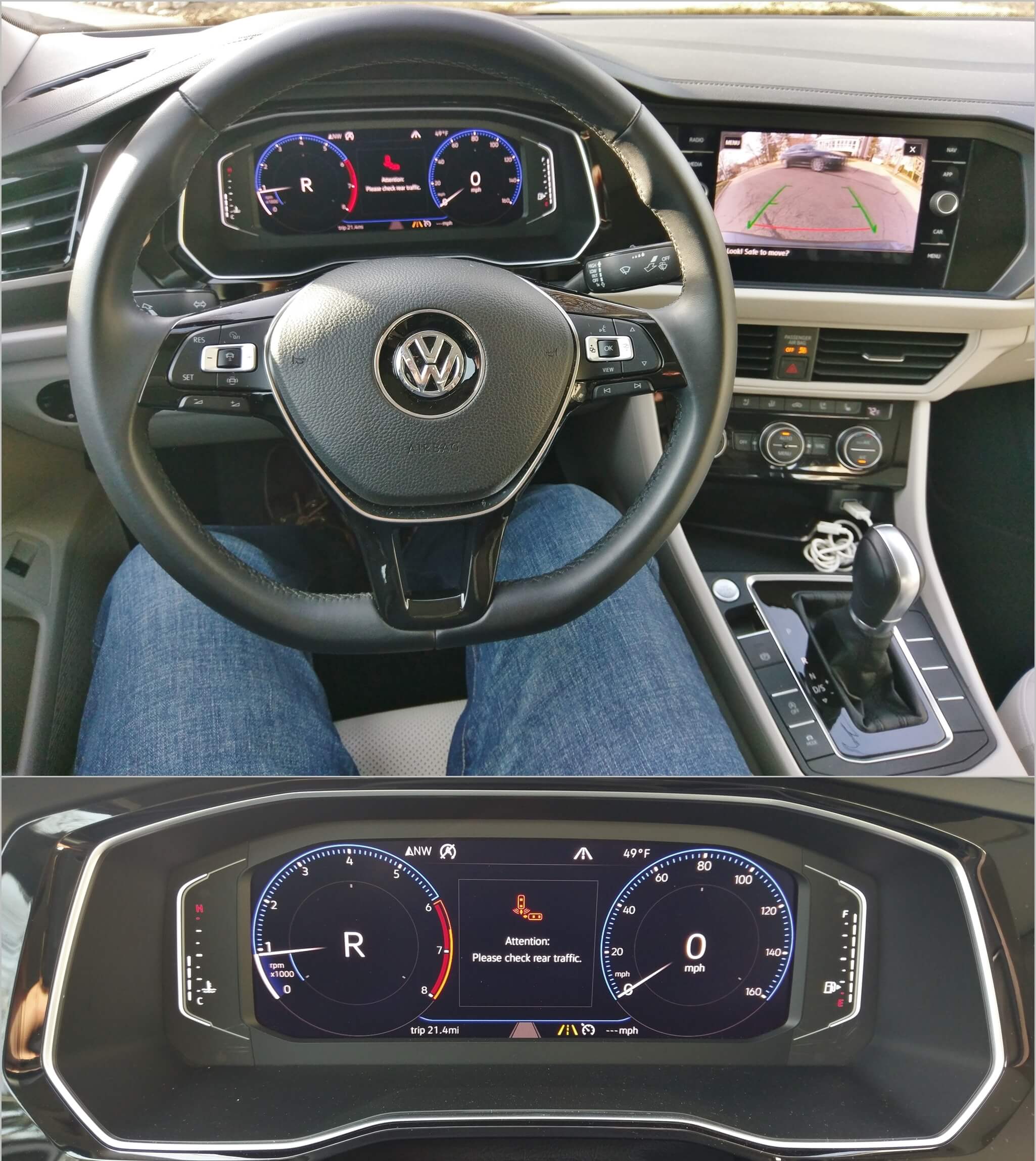2019 Volkswagen Jetta SEL Premium: Rear cross traffic warning