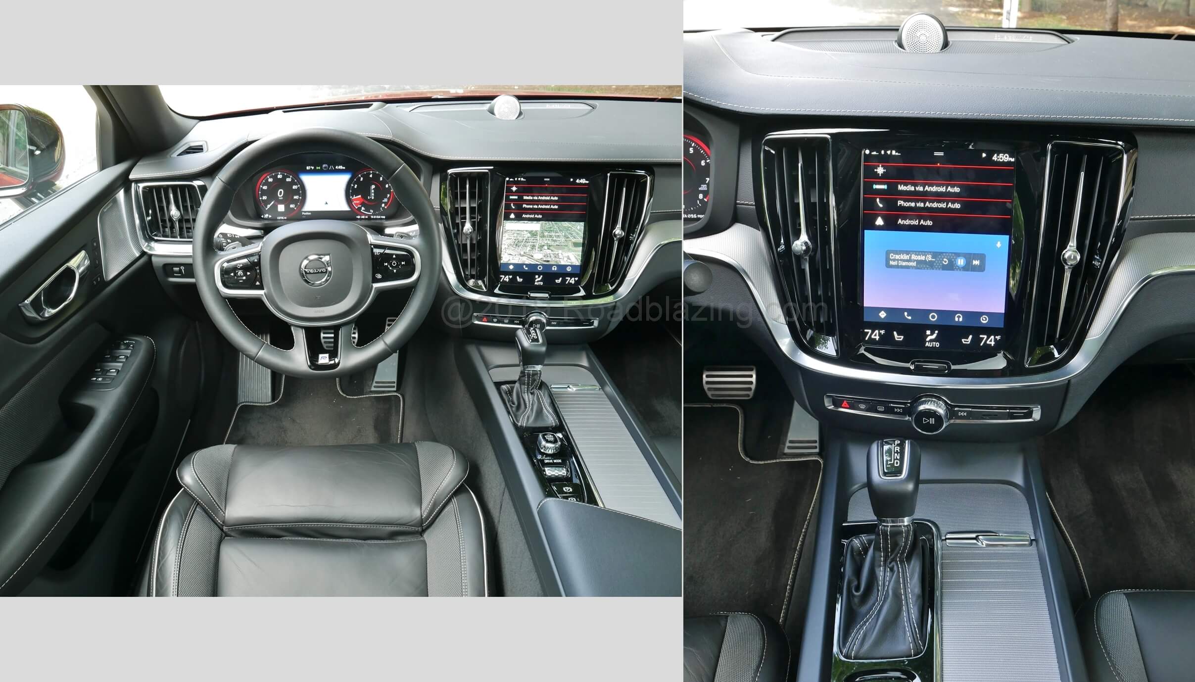 2019 Volvo S60 T6 R-Design: Cockpit running on Android Auto