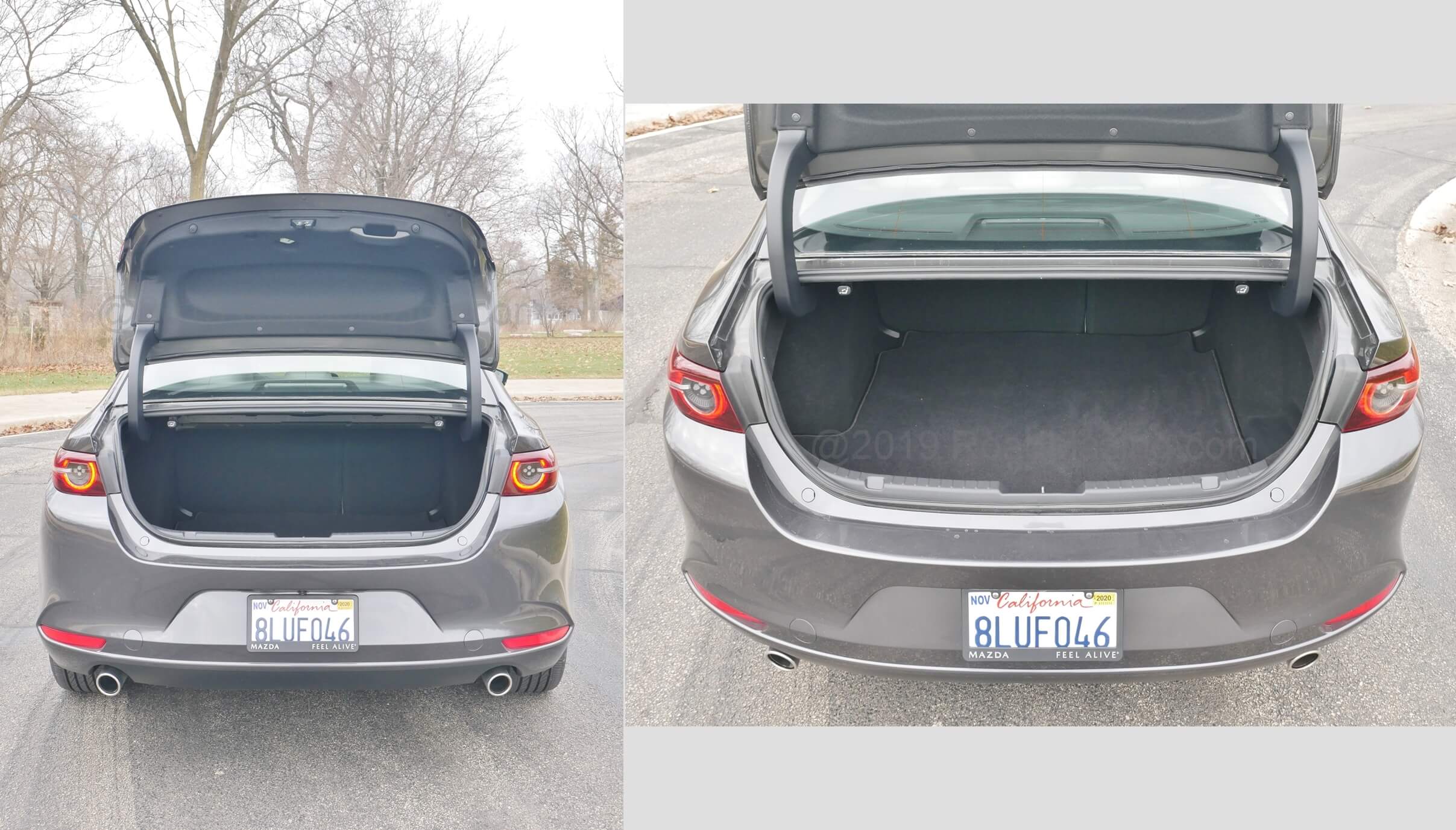 2020 Mazda 3 sedan awd premium: High liftover, wide aperture trunk loading