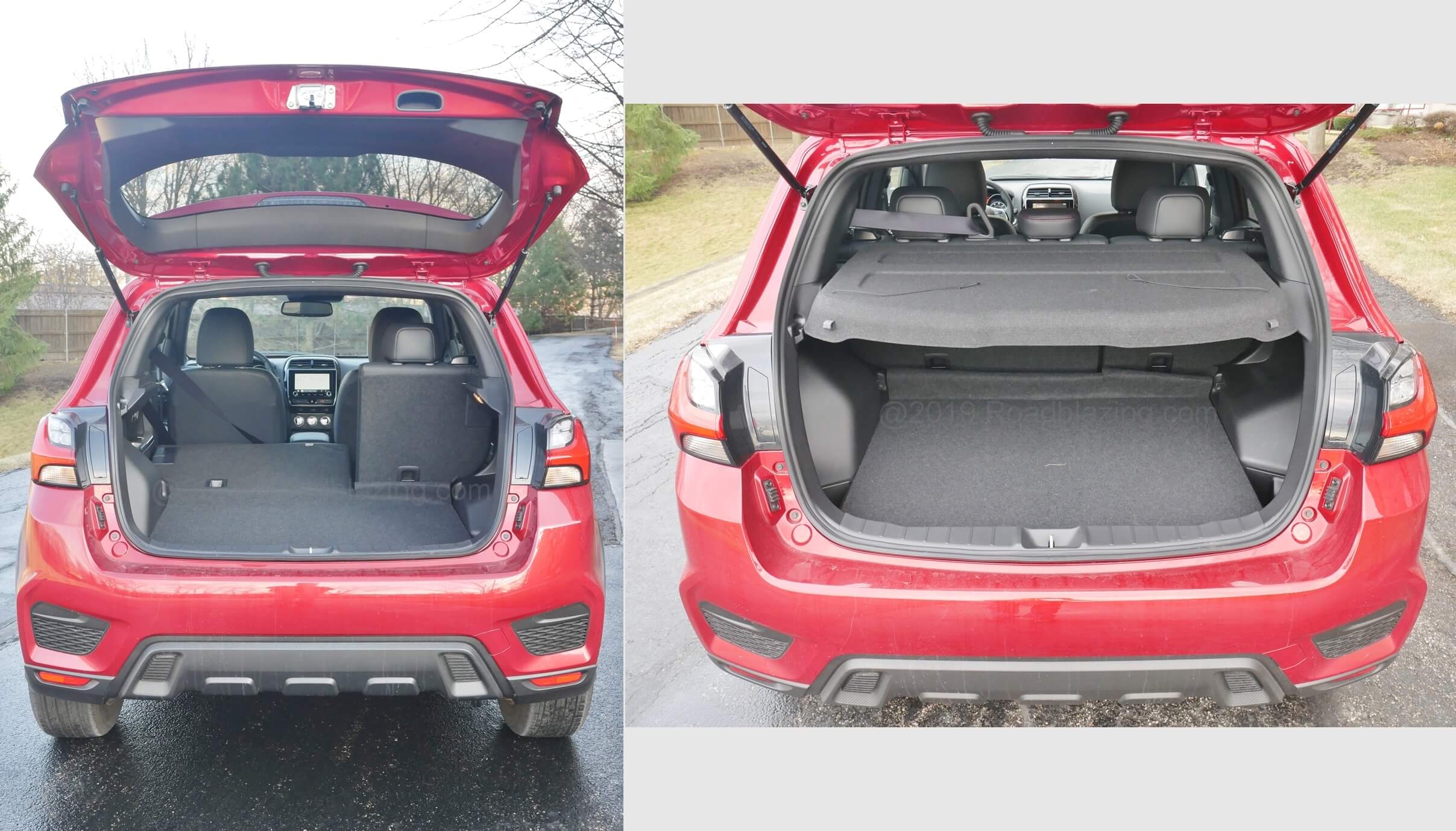 2020 Mitsubishi Outlander Sport 2.4 GT AWC: Deep cord to liftgate hinged parcel shelf for cargo privacy.