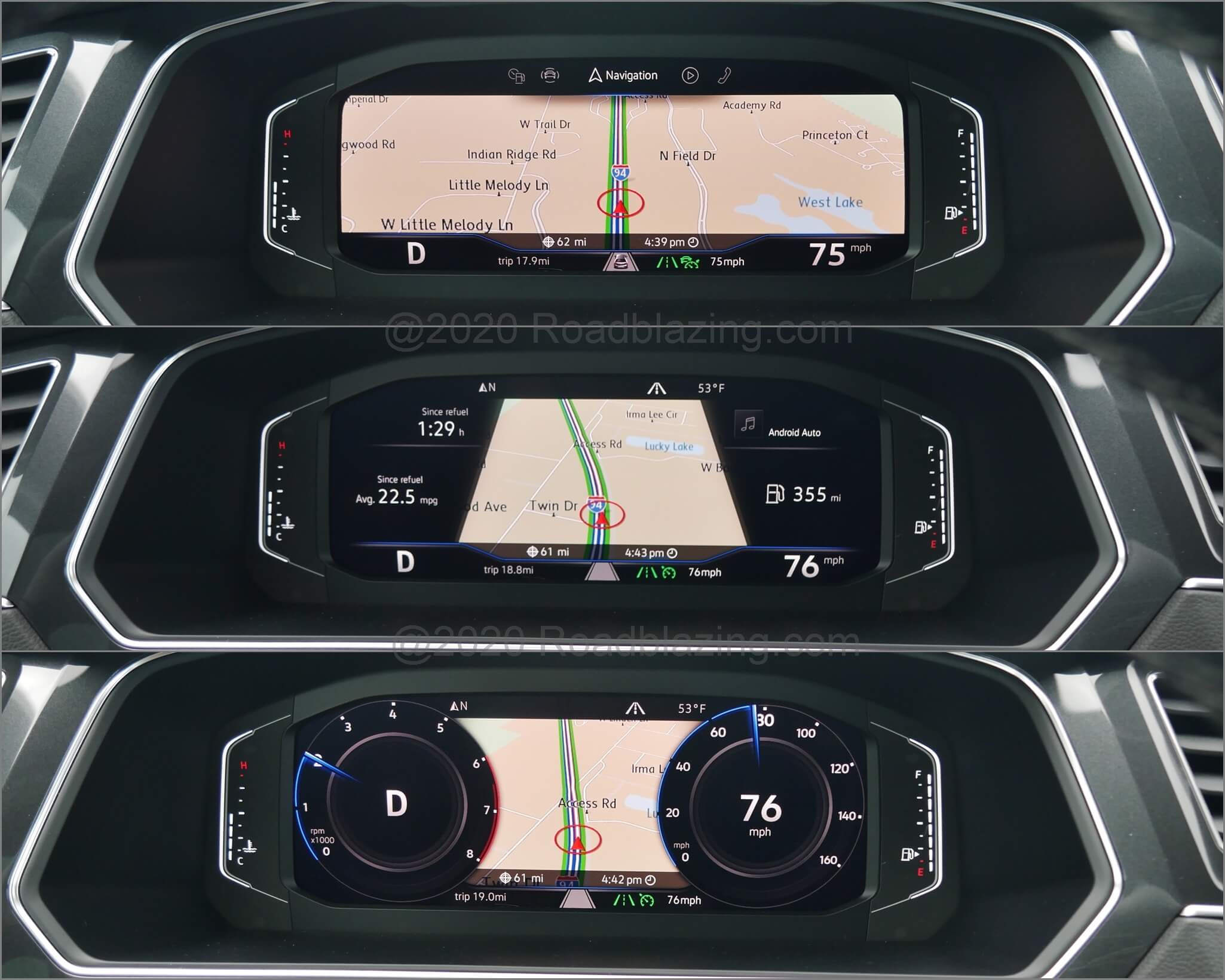 2019 Volkswagen Tiguan SEL Premium R-Line 4Motion: 10.25" TFT Digital Cockpit virtual gauges with embedded navigation map