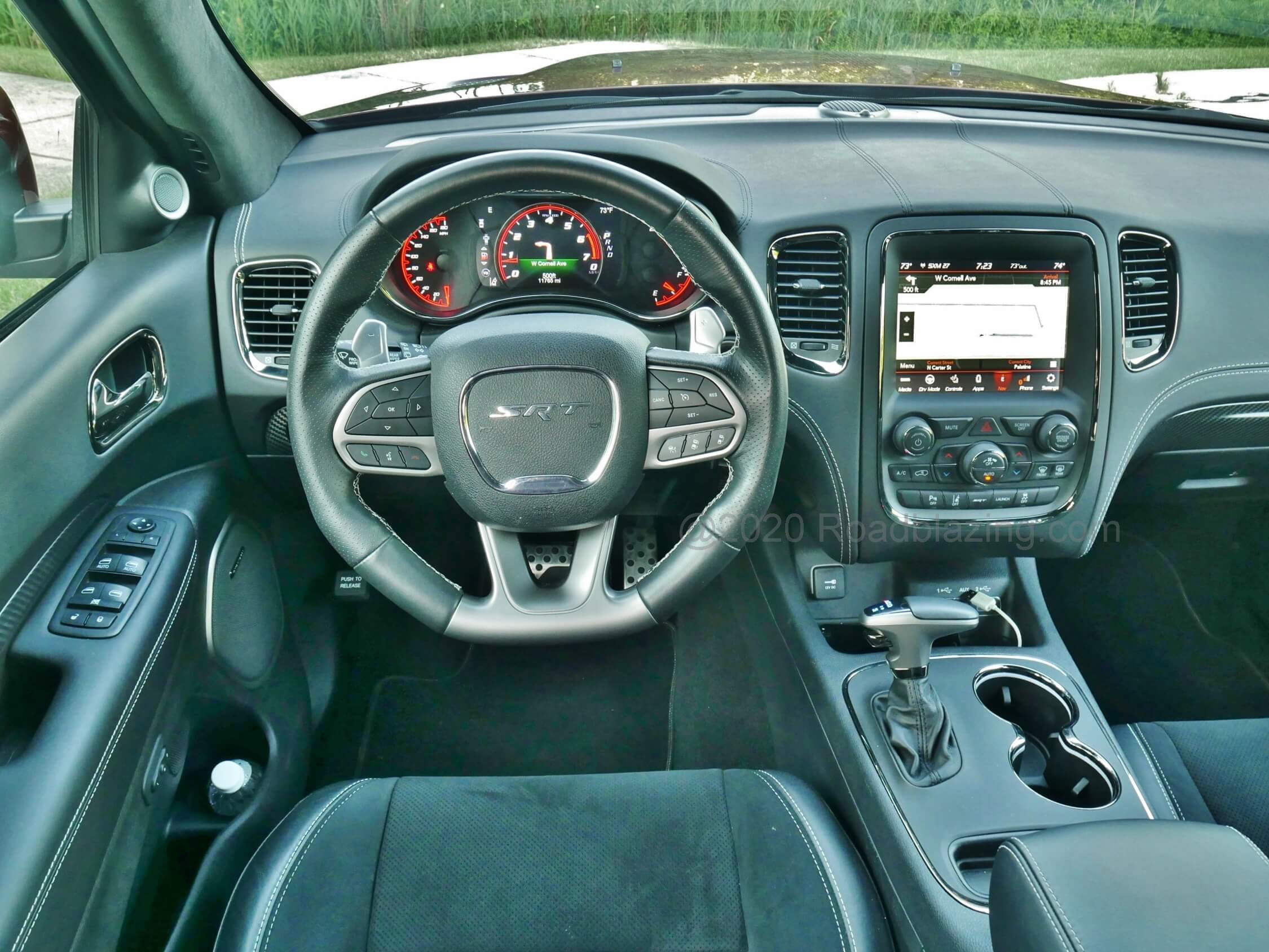 2020 Dodge Durango SRT 392: native voice control HDD GPS navigation displays in gauge cluster and 8.4" LCD touch UConnect screen