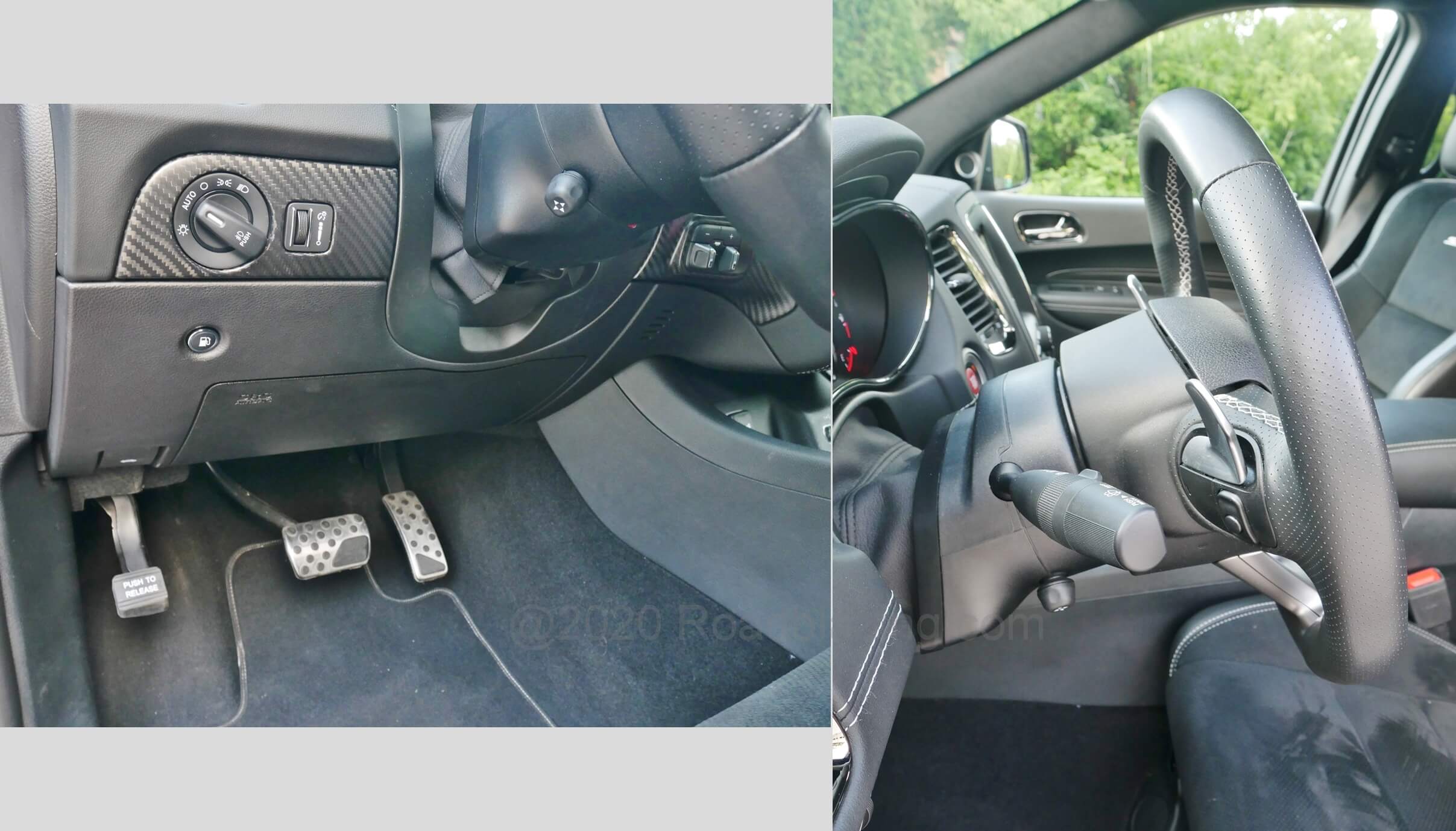 2020 Dodge Durango SRT 392: driver entry aluminum pedals, heated power tilt/ telescoping steering wheel w/ magnesium transmission shift paddles