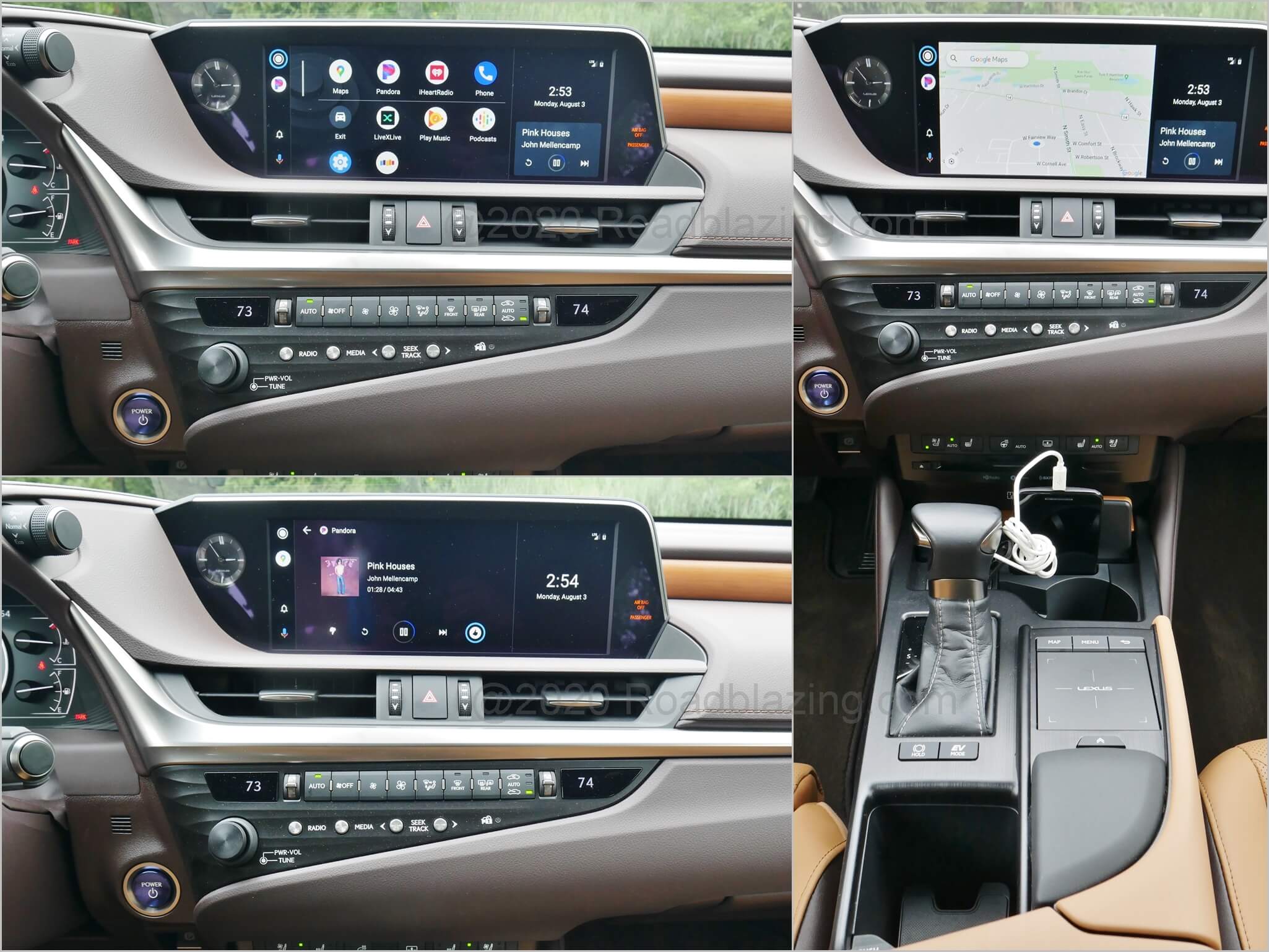2020 Lexus ES 300h: Android Auto (or CarPlay) apps replace most Lexus Enform infotainment apps.