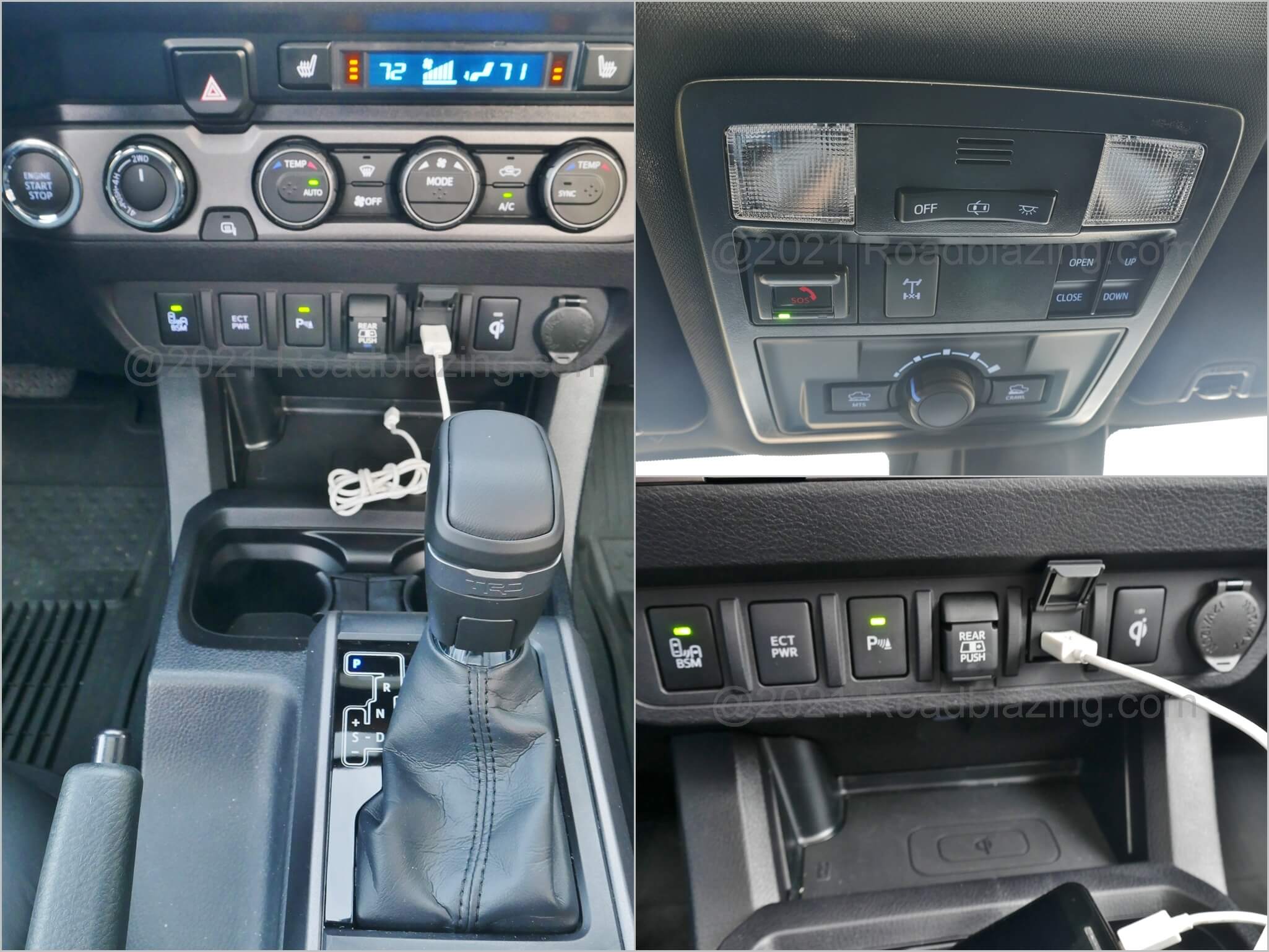 2021 Toyota Tacoma TRD Off Road: logically placed glove-sized controls