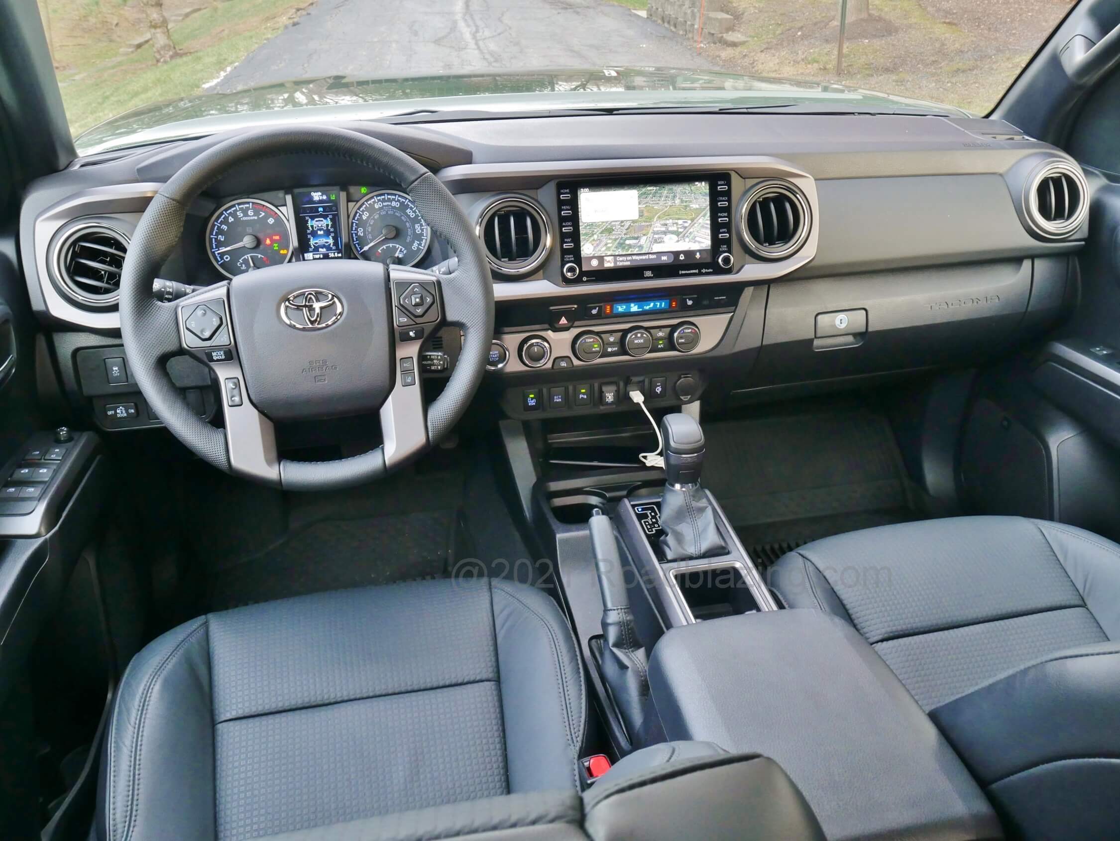 2021 Toyota Tacoma TRD Off Road: TFT analog gauges, intuitive glove handed operable controls are joined by Android Auto projection on the 8.0" touch LCD media display