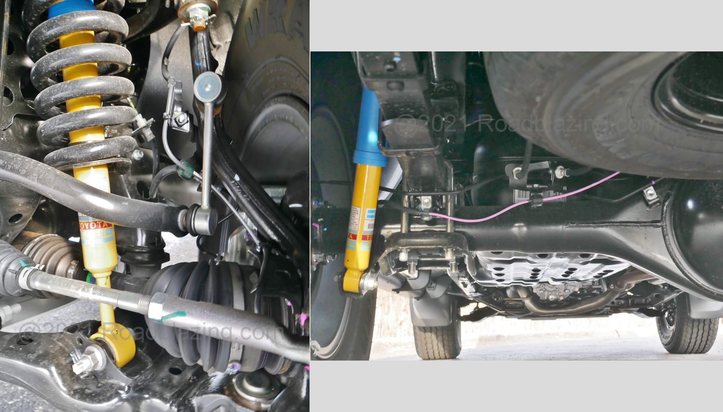 2021 Toyota Tacoma TRD Off Road: Bilstein monotube dampers deflect most jounce and jostle