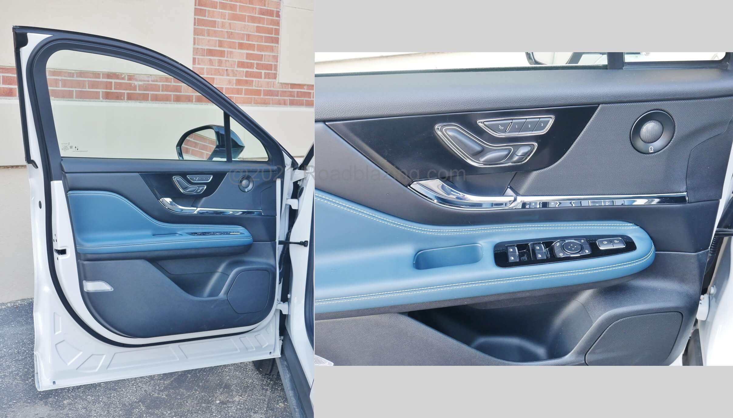 2021 Lincoln Corsair 2.3T AWD Reserve: driver's door w/ elegant torso shaped power seat controls