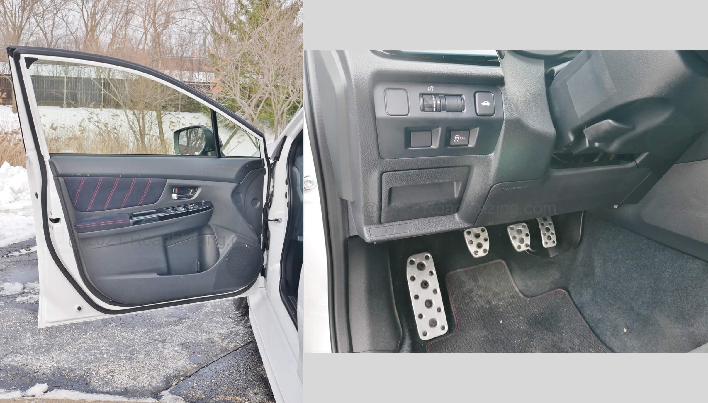 2020 Subaru WRX STI: Aluminum pedal covers await driver upon entry.