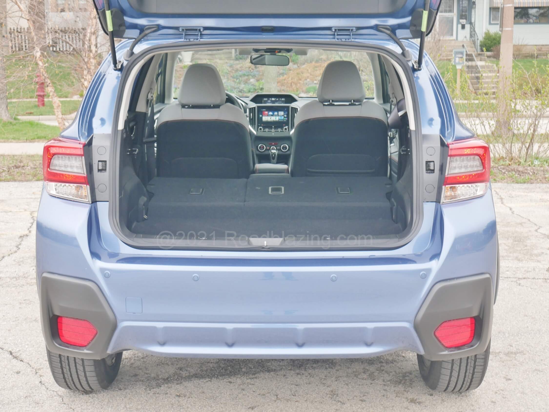 2021 Subaru Crosstrek Limited 2.5L: a wide and tall liftgate with minimal wheel arch intrusion