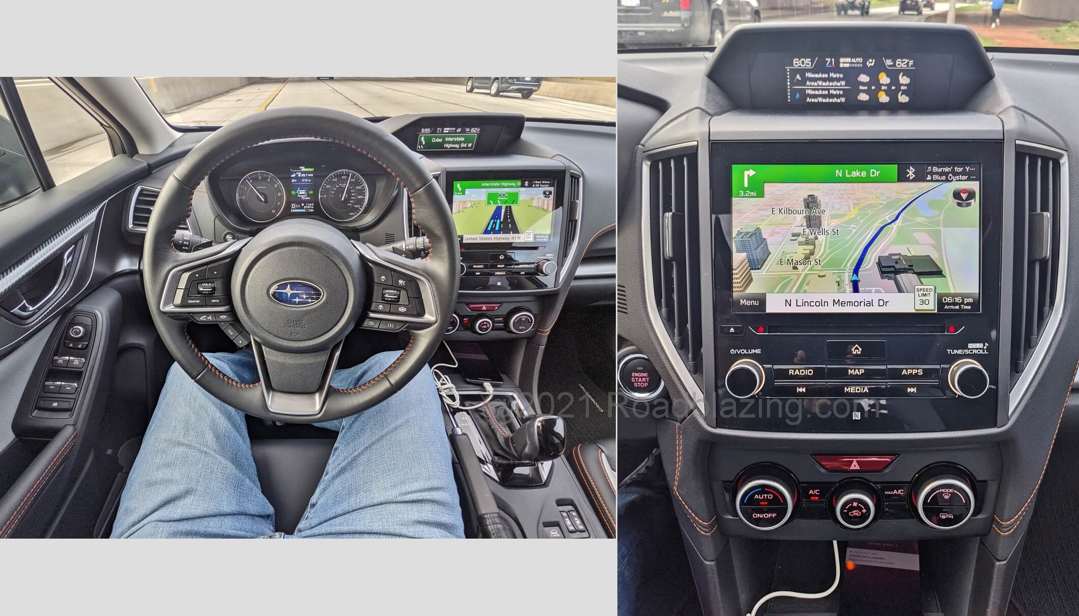 2021 Subaru Crosstrek Limited 2.5L: available TomTom voice command + guidance GPS navigation features high res 3-D maps on 8.0" touch LCD screen