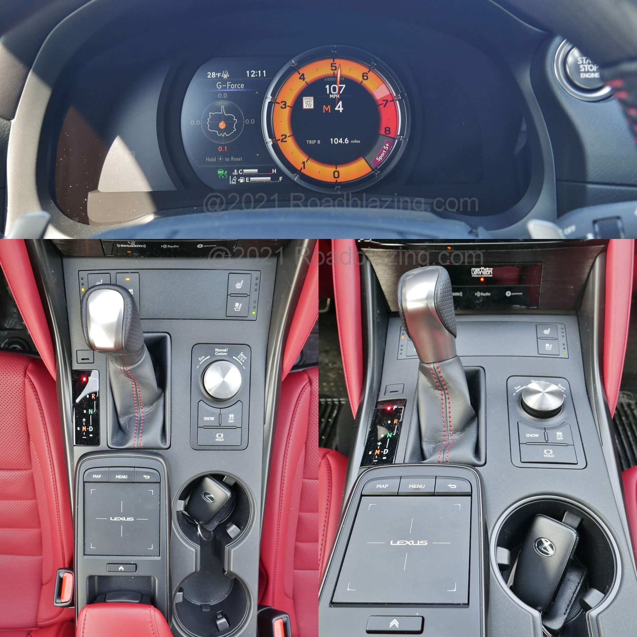 2021 Lexus IS 350 AWD: F-Sport = electromechanical sliding gauge cluster + Sport Plus drive mode