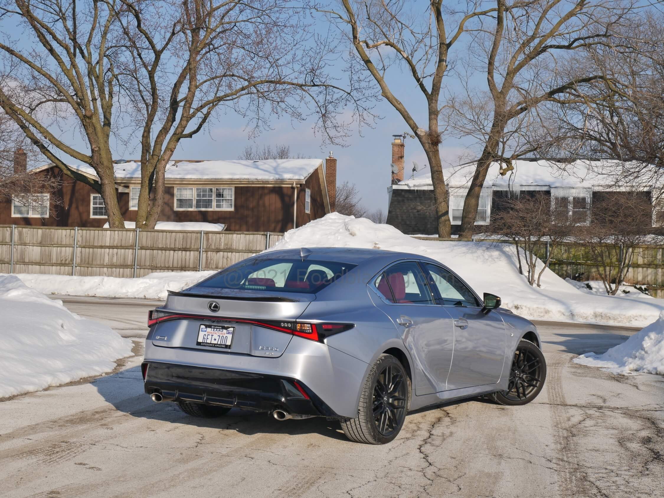 2021 Lexus IS 350 AWD: Bolder new rear door upswing body creasing + connecting lateral inverted "L" taillamps top styling updates