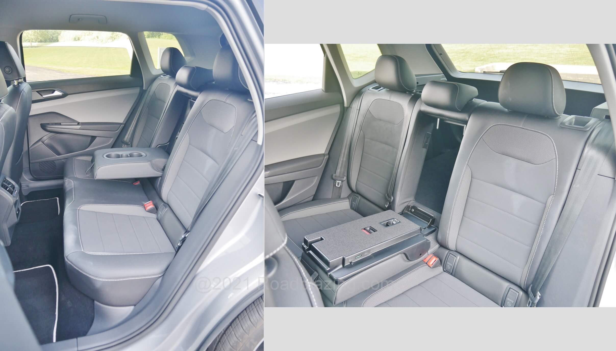 2022 Volkswagen Taos SE 4Motion: 2nd Row center armrest and center cargo pass through