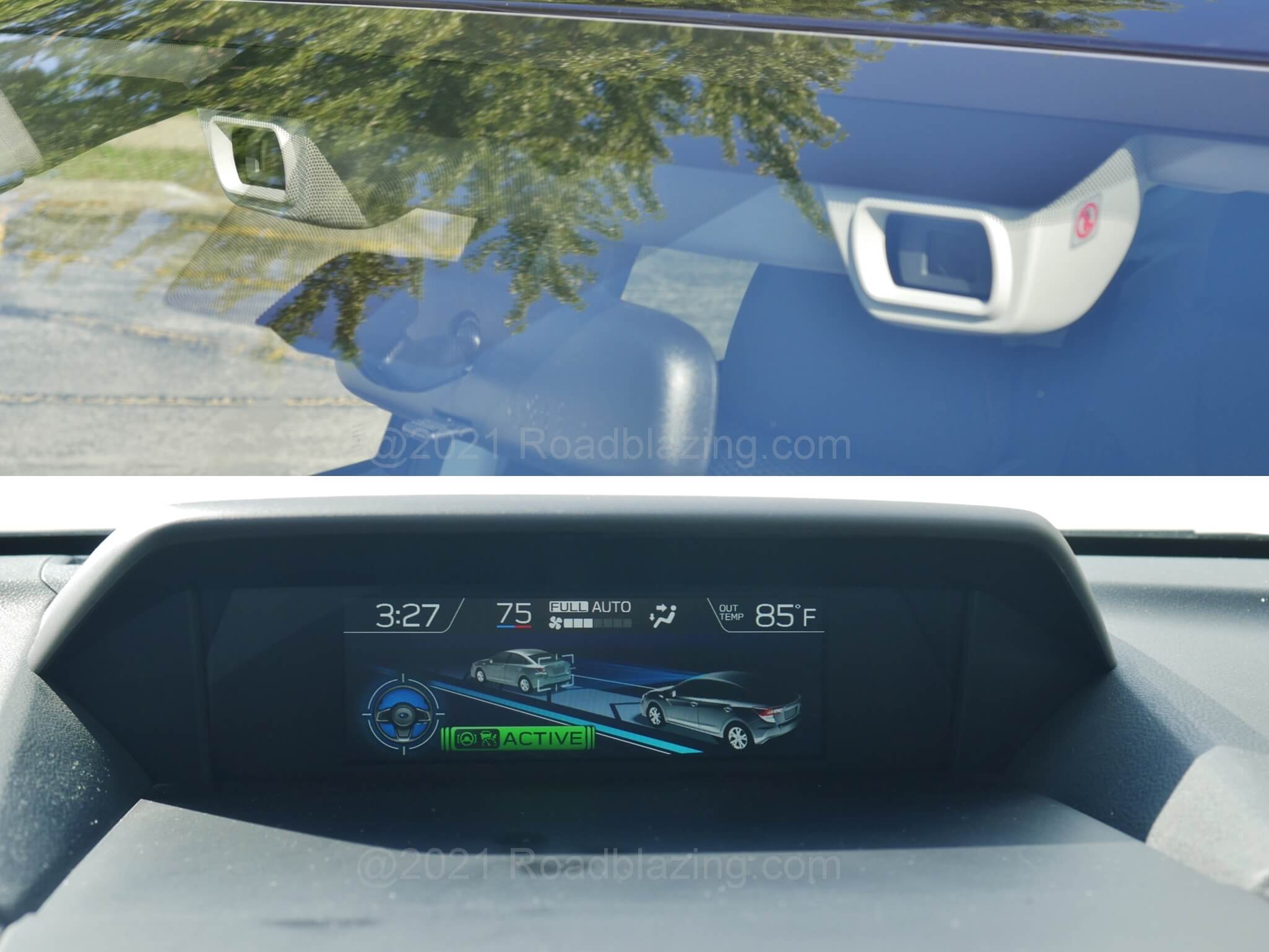 2021 Subaru Forester Sport: standard Eyesight stereoscopic cameras for forward collision avoidance, adaptive cruise control and lane management