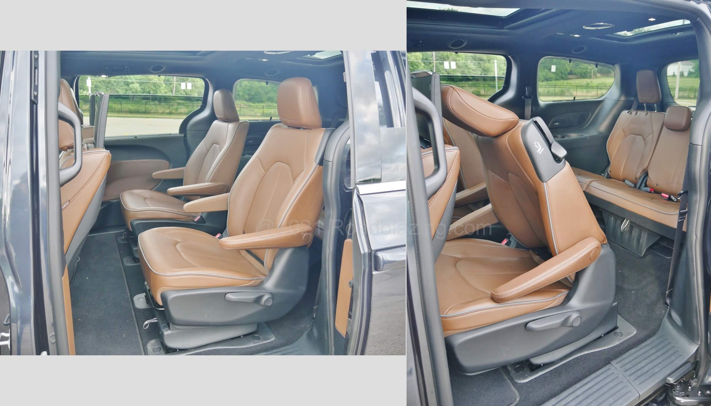 2021 Chrysler Pacifica Limited Hybrid PHEV: manual tilt & sliding heated 2nd Row captains chairs
