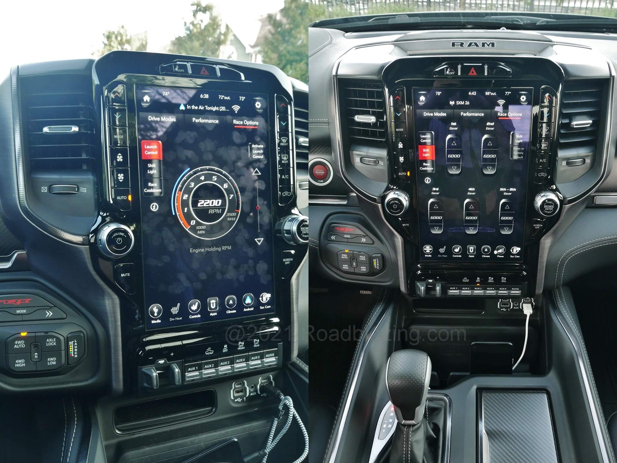 2021 RAM 1500 TRX Crew Cab 4x4: launch control via Performance Pages