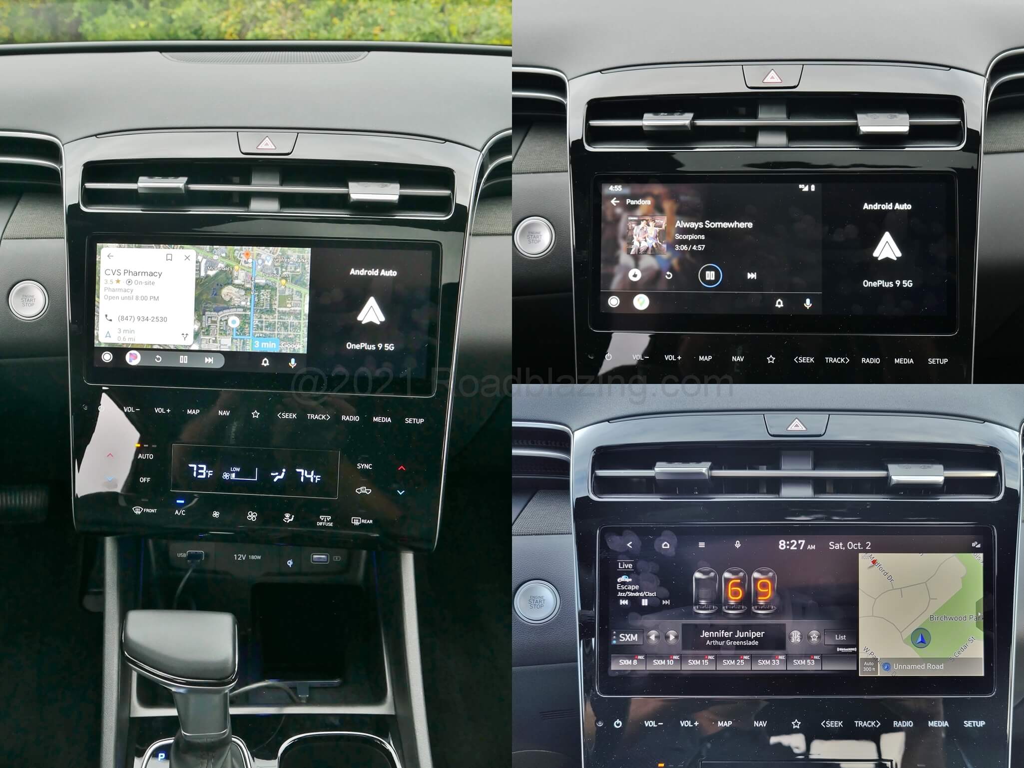 2022 Hyundai Santa Cruz 2.5T Limited AWD: standard Android Auto + Apple CarPlay phone projection, Radio tube display