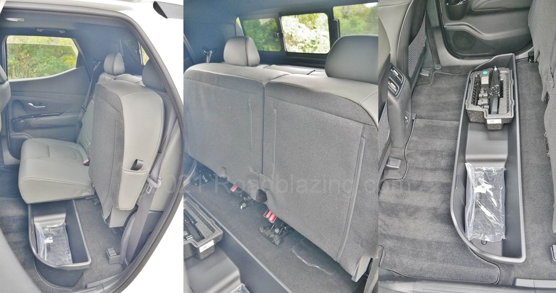 2022 Hyundai Santa Cruz 2.5T Limited AWD: 60:40% fold up rear bench cushions w/ sub-cushion storage bins