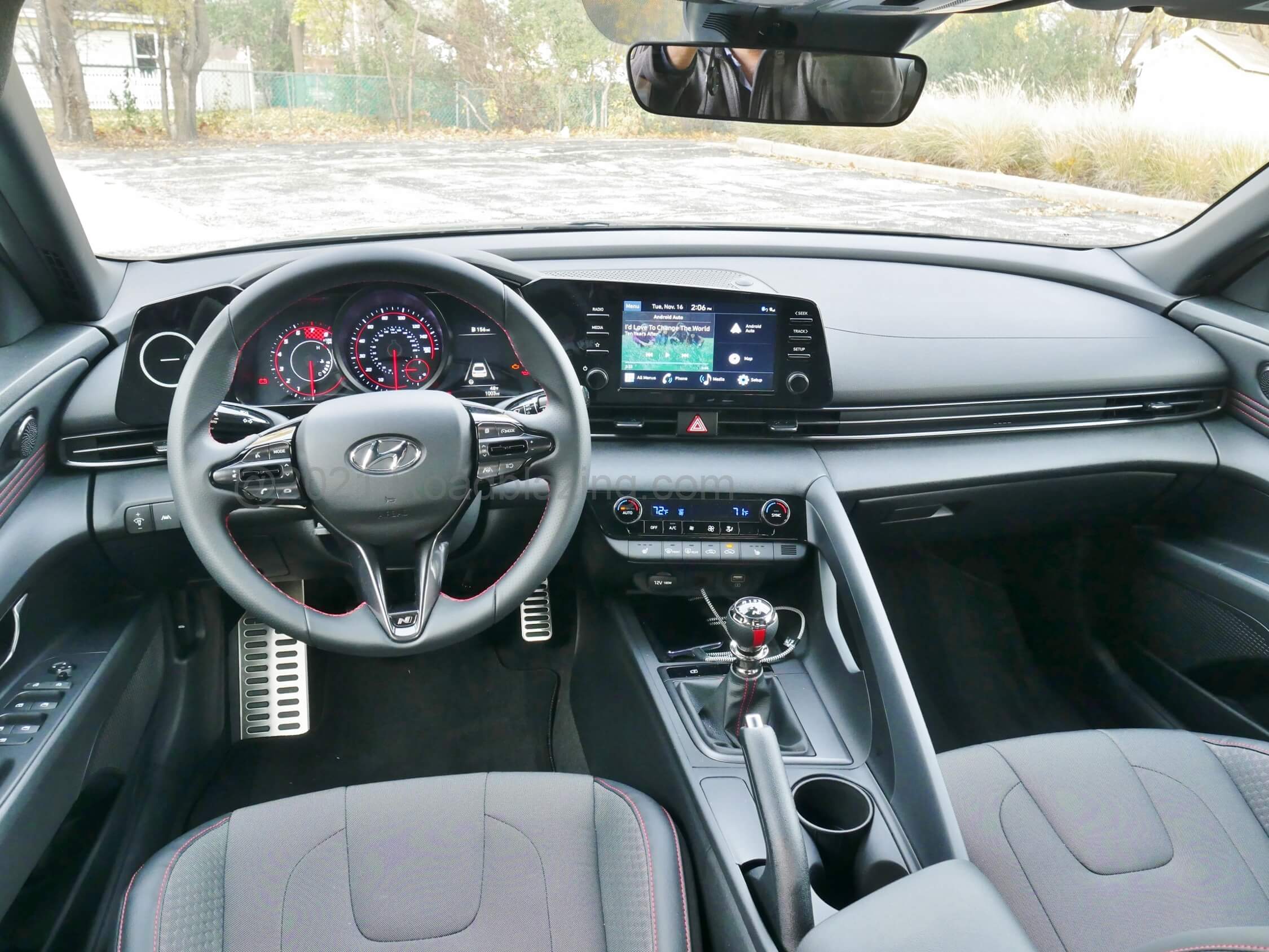 2021 Hyundai Elantra N-Line 1.6T: all business cockpit business attire cockpit with rakish lines and cohesive informative displays and controls