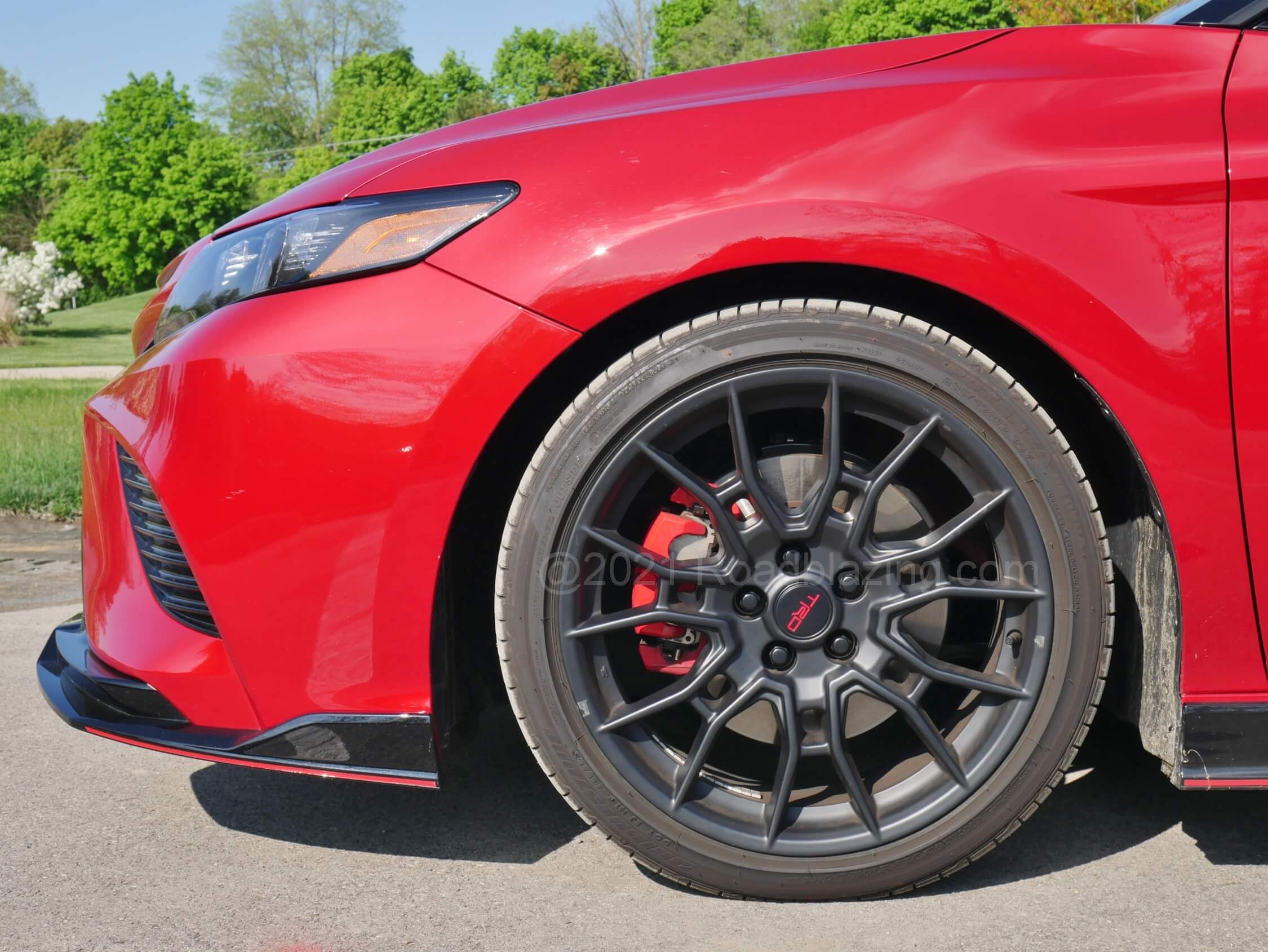2022 Toyota Camry TRD: dealer available Bridgestone Potenza RE 050A summer tire option on lightweight TRD 19" wheels