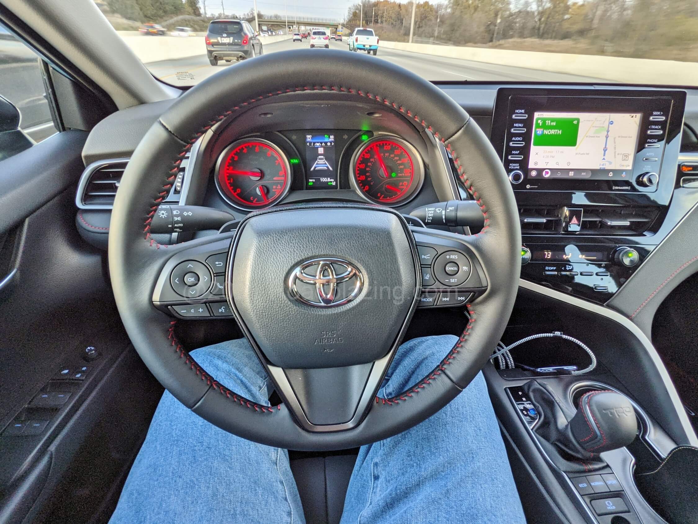 2022 Toyota Camry TRD: Safety Sense 2.5 ADAS is standard as is Android Auto / Apple Car Play projection on the split 7.0" inch touch LCD media display