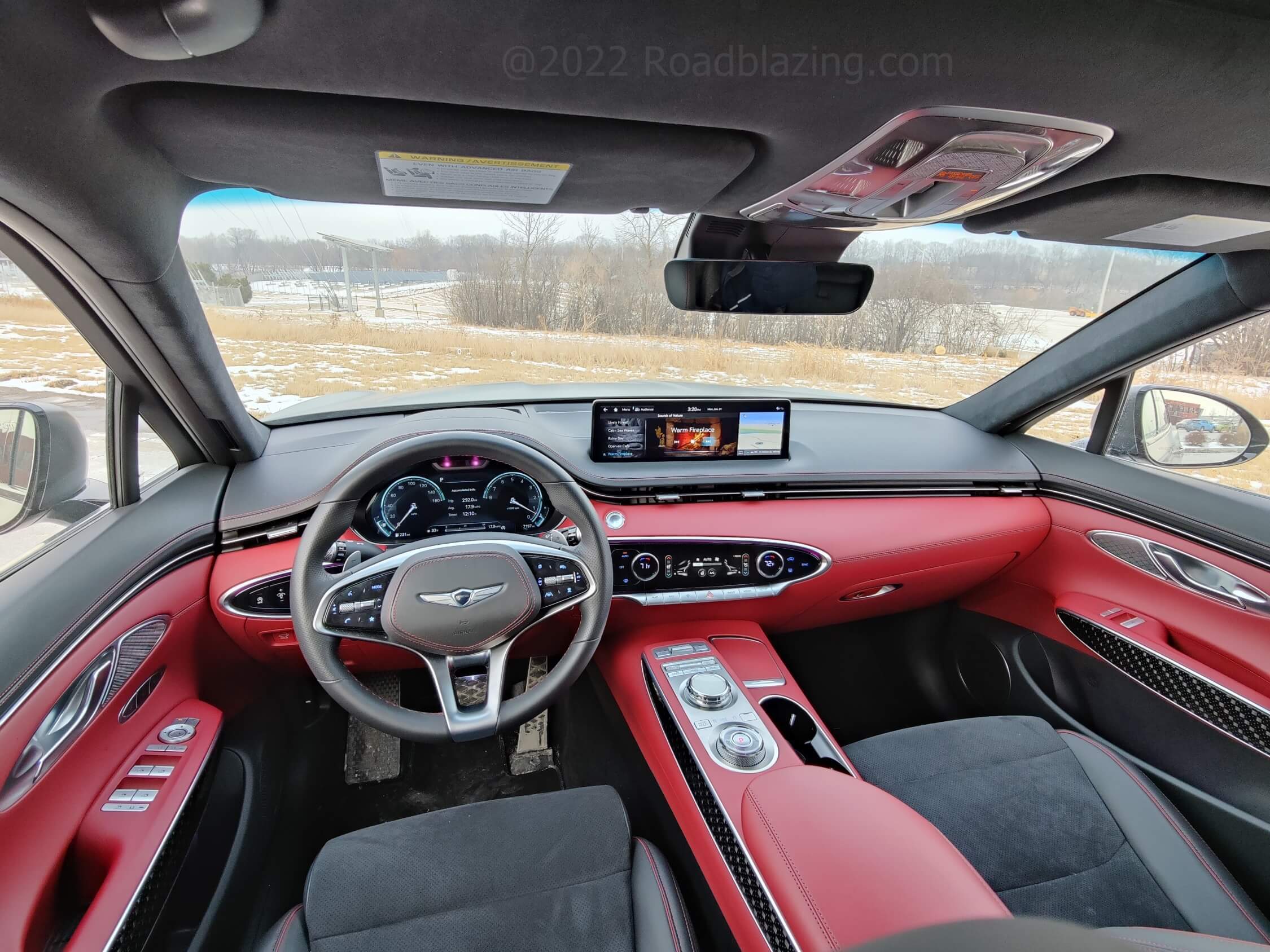 2022 Genesis GV70 3.5T AWD: Cabin filled with Sounds of Nature "Fireplace" crackling