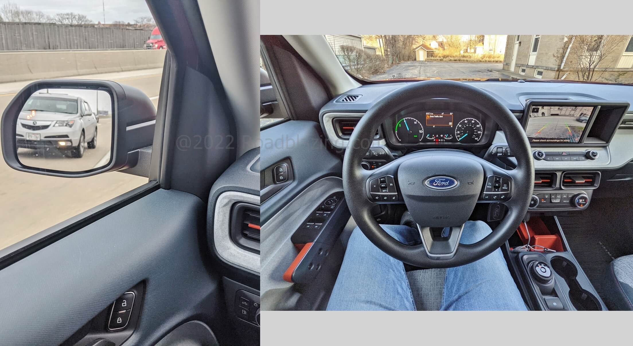 2022 Ford Maverick XLT 2.5L Hybrid: ADAS safety included blind spot & rear cross traffic warning