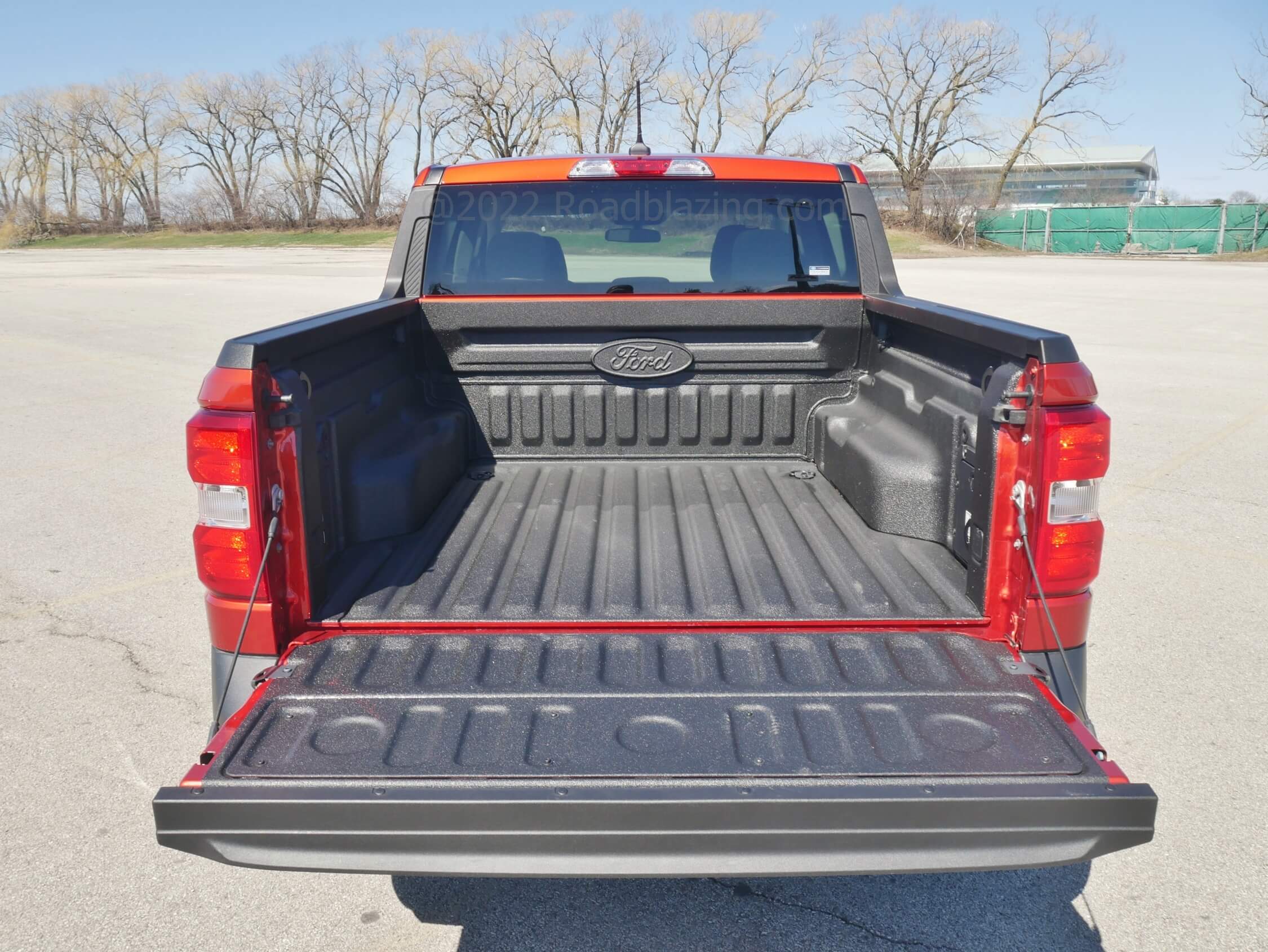 2022 Ford Maverick XLT 2.5L Hybrid: low loading bed with available crinkle finish spray in liner