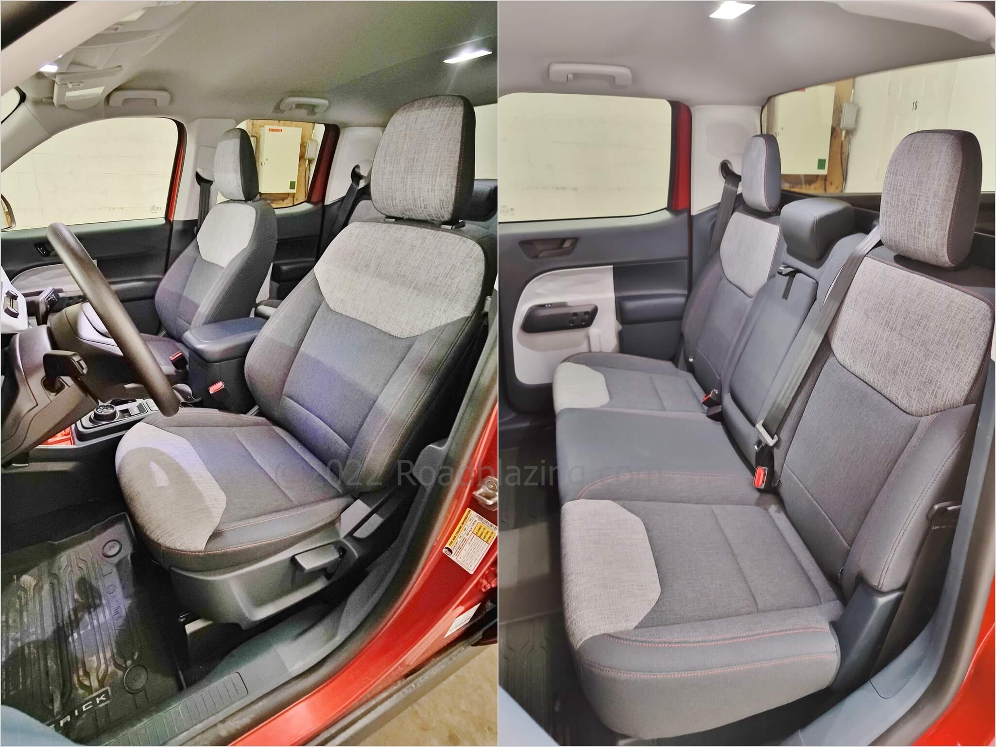 2022 Ford Maverick XLT 2.5L Hybrid: two tone, denim type seating