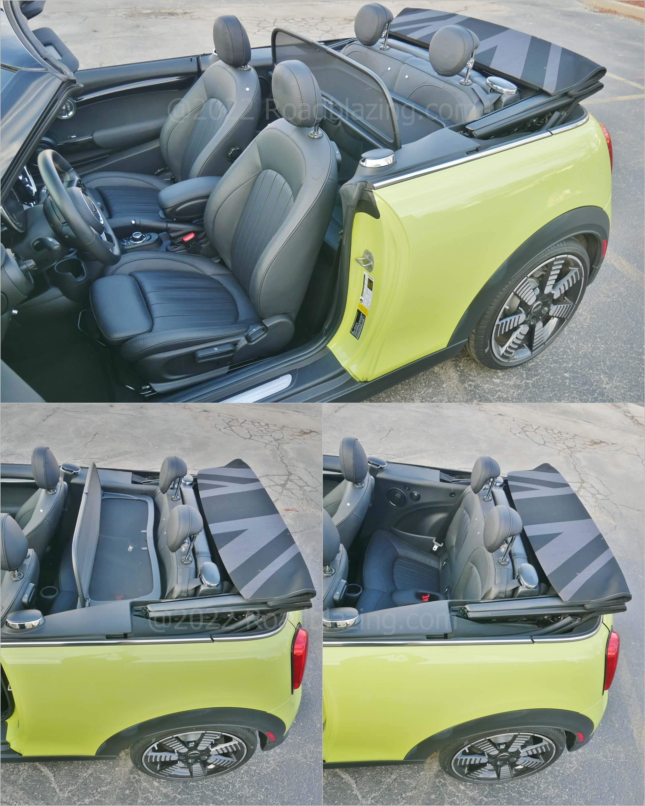 2022 MINI Cooper S Convertible: airfoil can be inserted into 2nd Row when vacant to buffet open top breezes