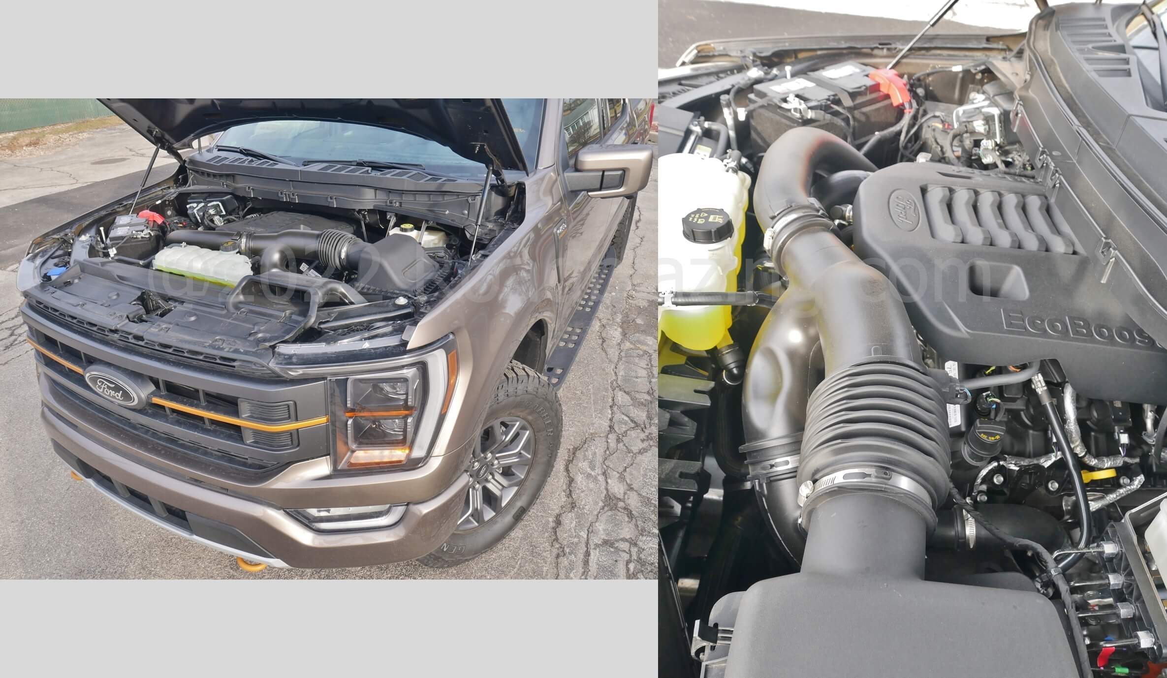 2021 Ford F-150 SuperCrew Tremor 4x4: EcoBoost gas 3.5L V-6 boasts 500 lb-ft twist through a 10-speed automatic transmission + 2-speed 4x4 transfer case w/ Torsen limited slip rear differential