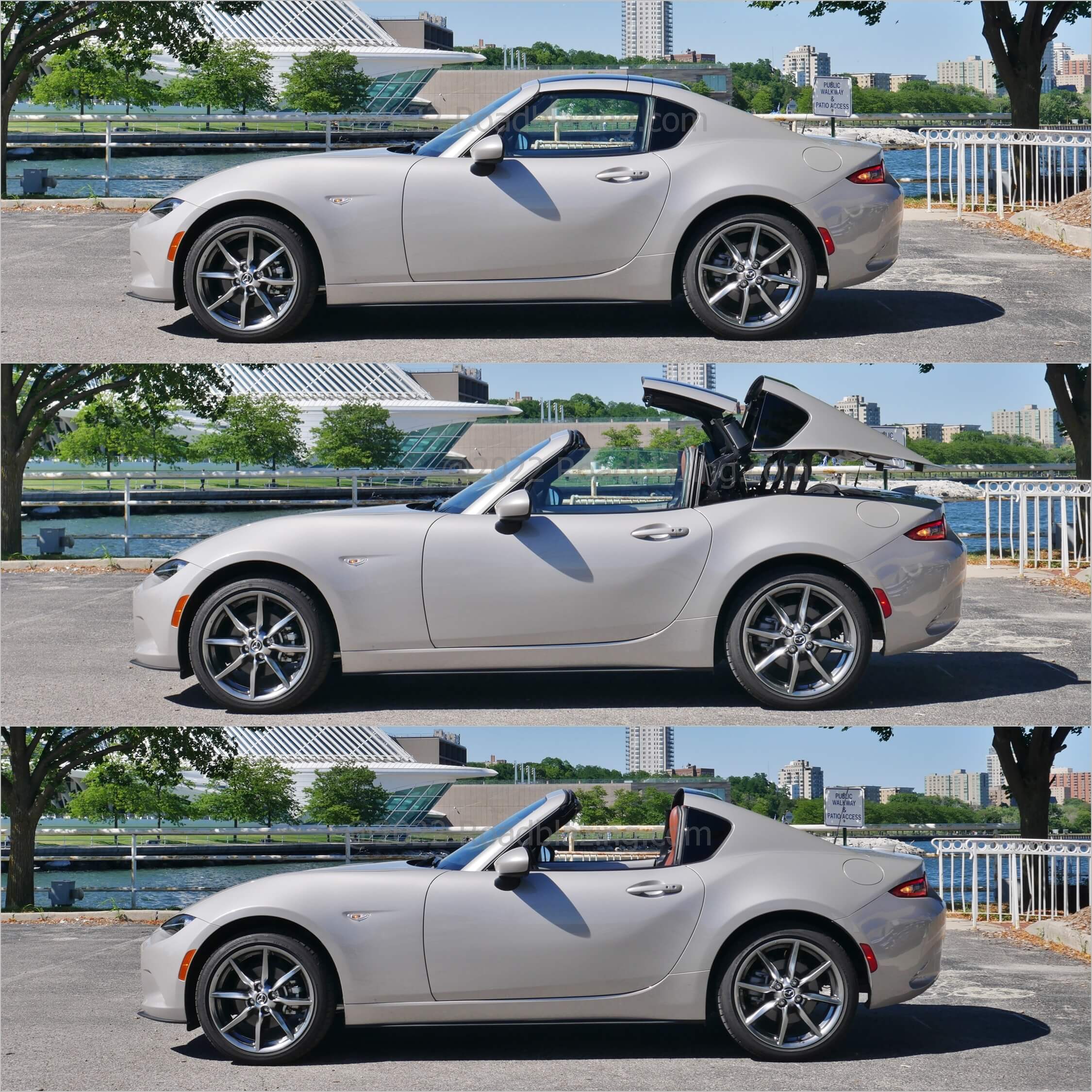 2022 Mazda MX-5 Miata RF: one touch retractable folding hard top operates within 13 seconds at up to 6 mph