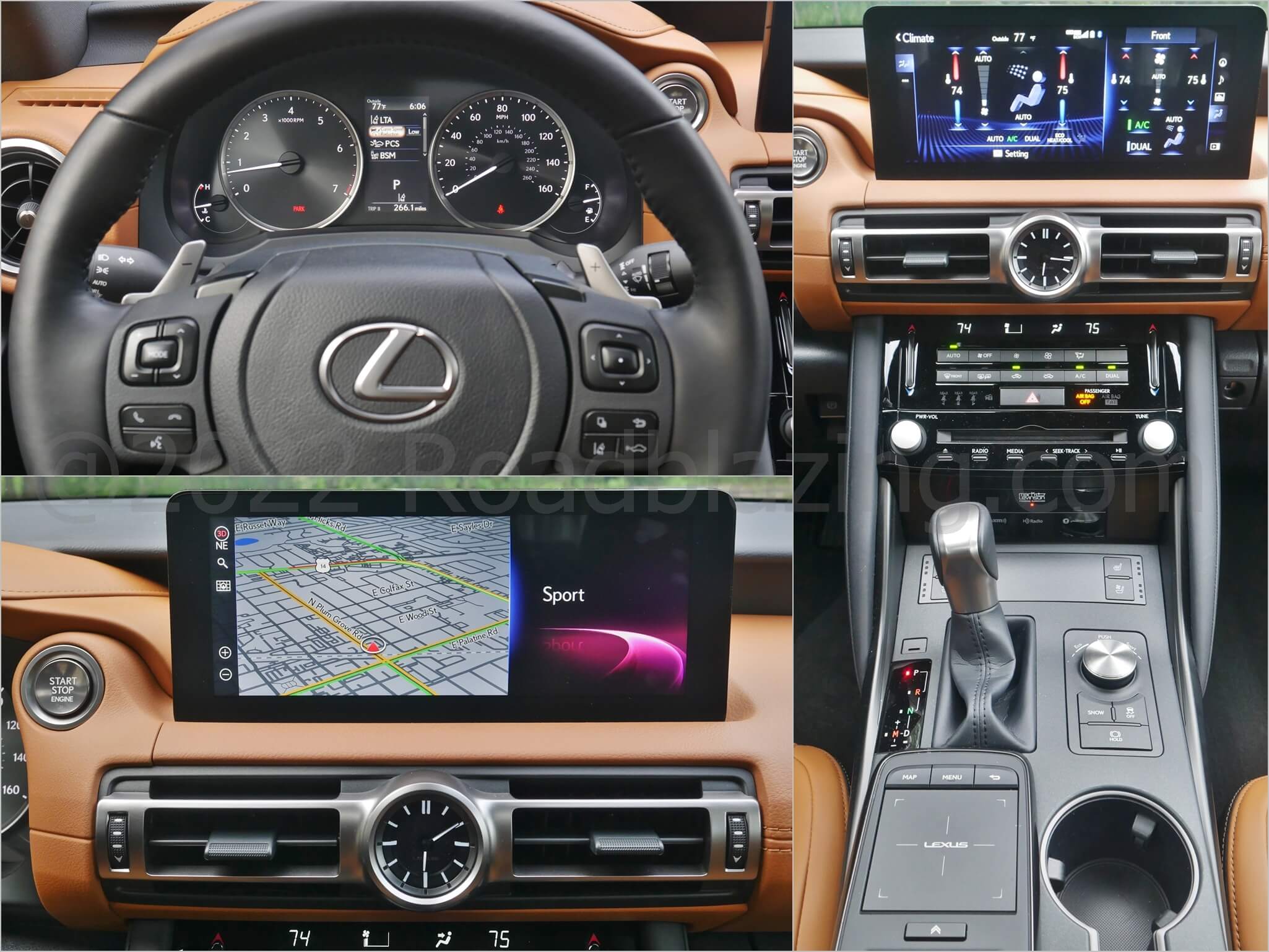 2022 Lexus IS 300 AWD: SafetySystem+ 2.5 ADAS console dial accessed drive modes