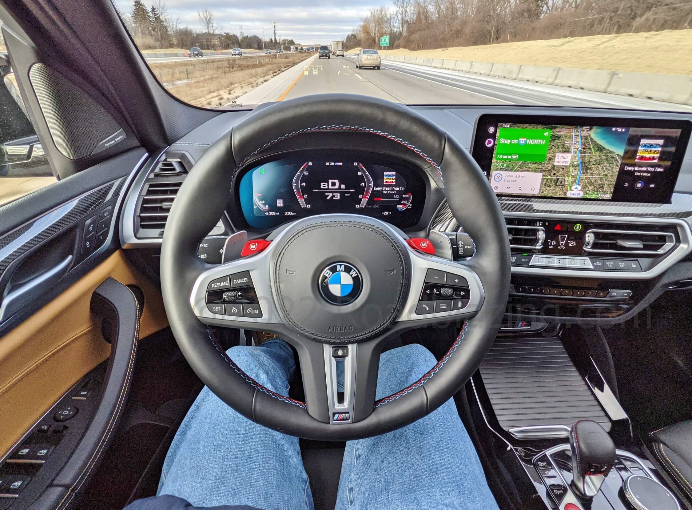 2022 BMW X3 M Competition xDrive: Android Auto & Apple CarPlay phone app projection included