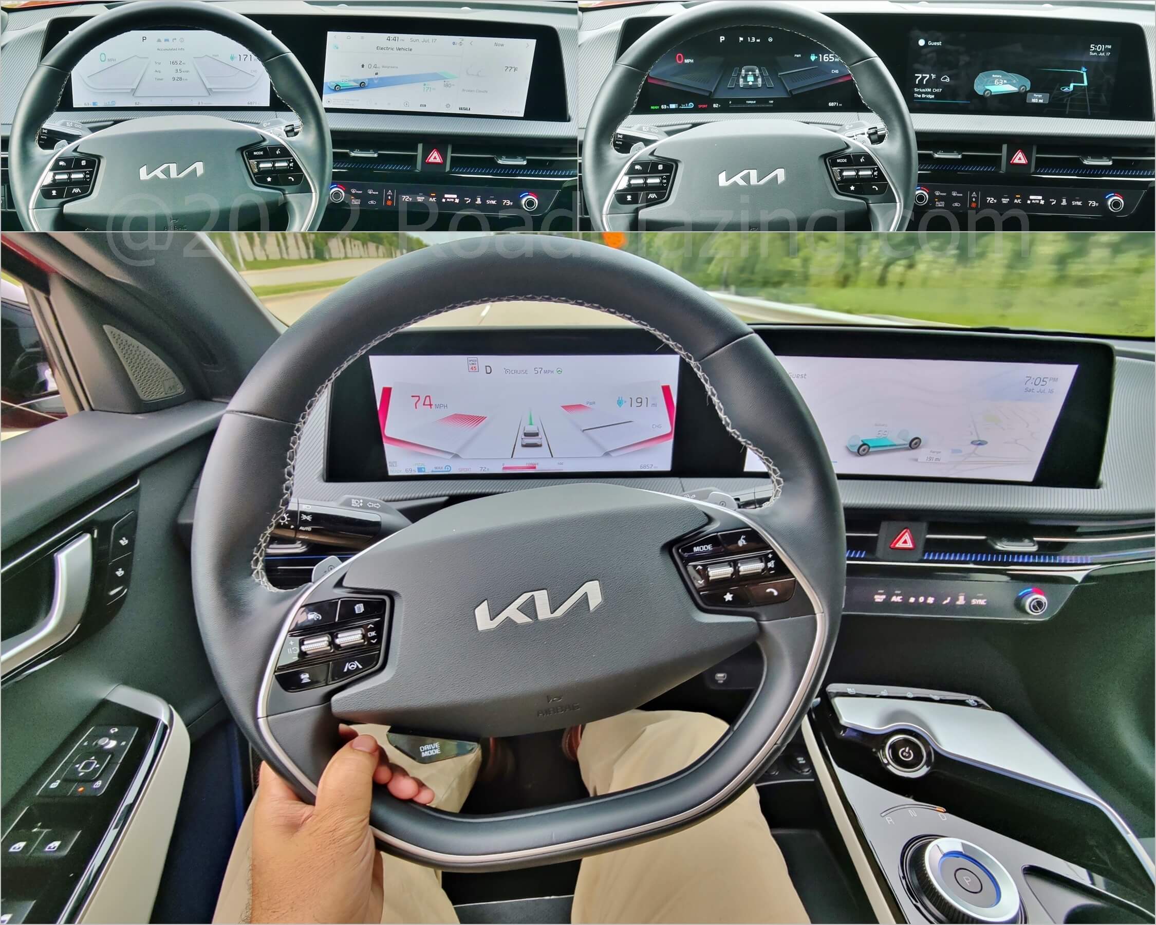 2022 Kia EV6 GT-Line AWD: driving in Sport Mode with iPedal regenerative slowing