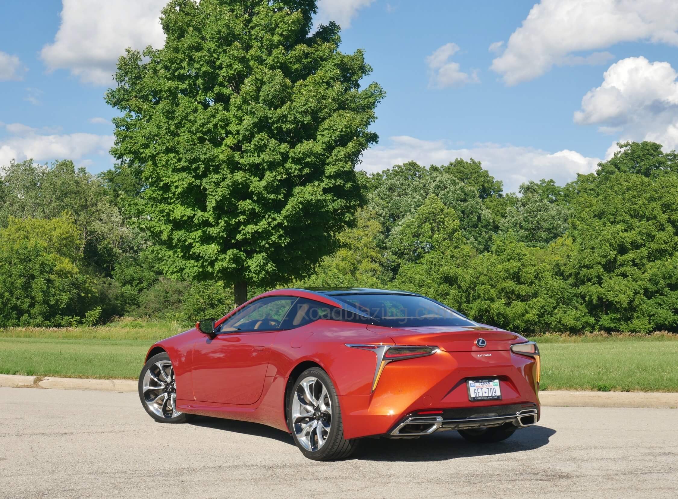 2022 Lexus LC 500: Beauty now available w/ center of gravity reducing woven carbon fiber "floating" roof.