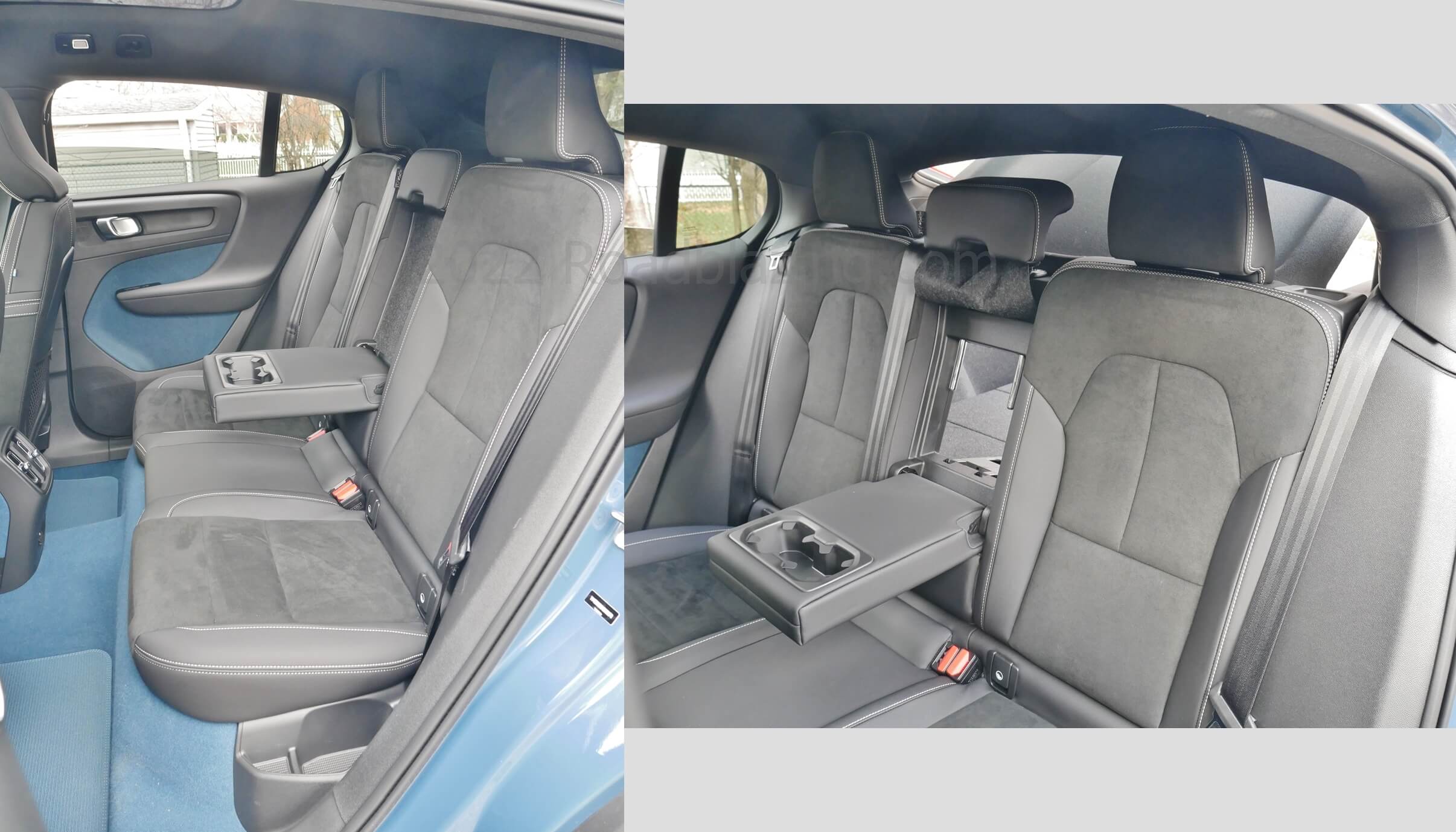 2022 Volvo C40 Recharge Twin Ultimate EV: 2nd Row features cargo bay center pass through