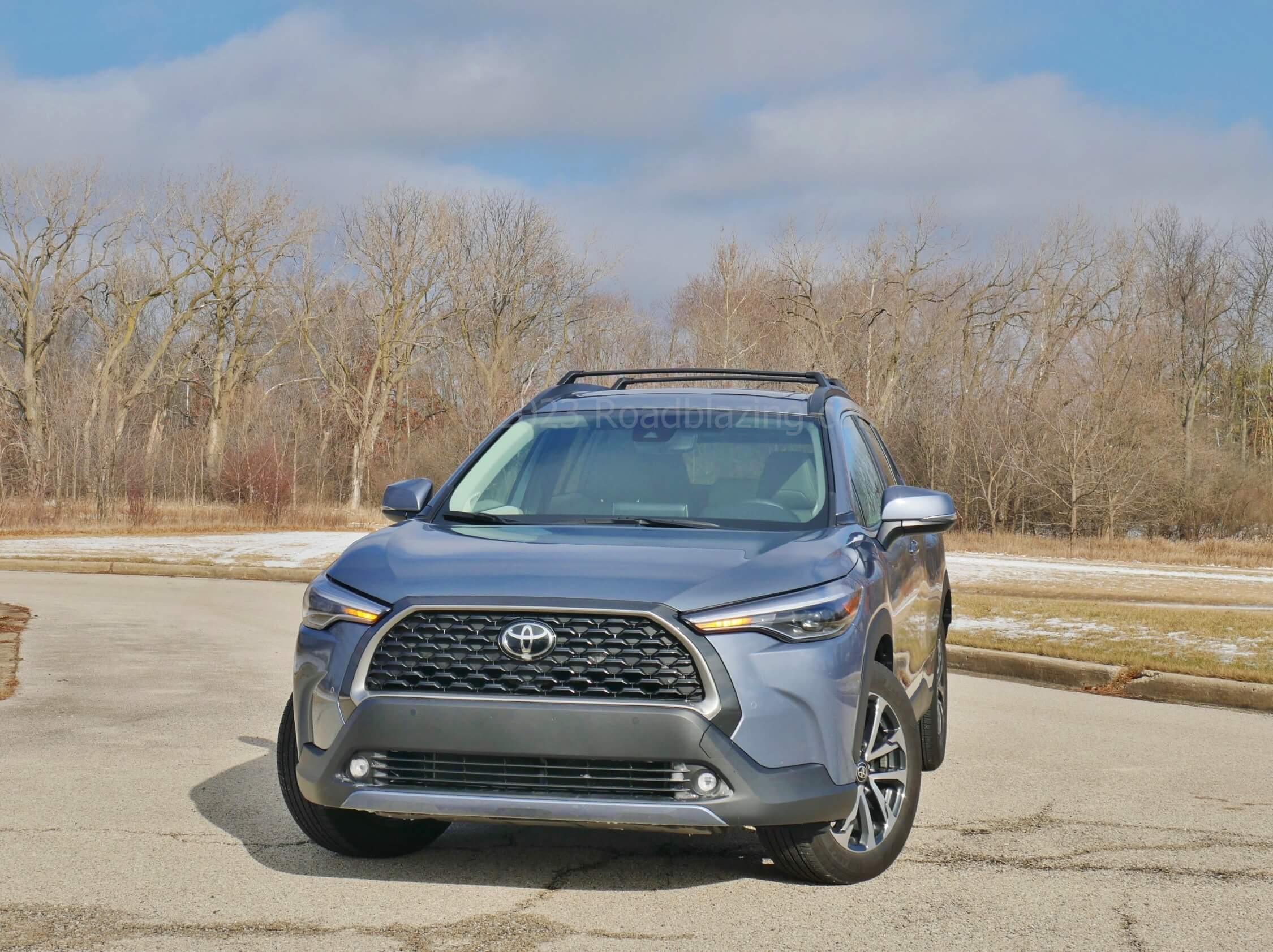 2022 Toyota Corolla Cross XLE AWD: prominent "truck" front end w/ chic details