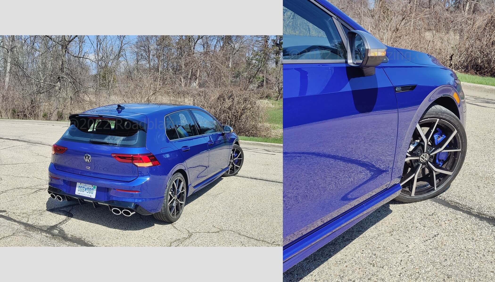 2022 Volkswagen Golf R: new lateral boomerang segmented LED taillamps provide more angular rear quarters