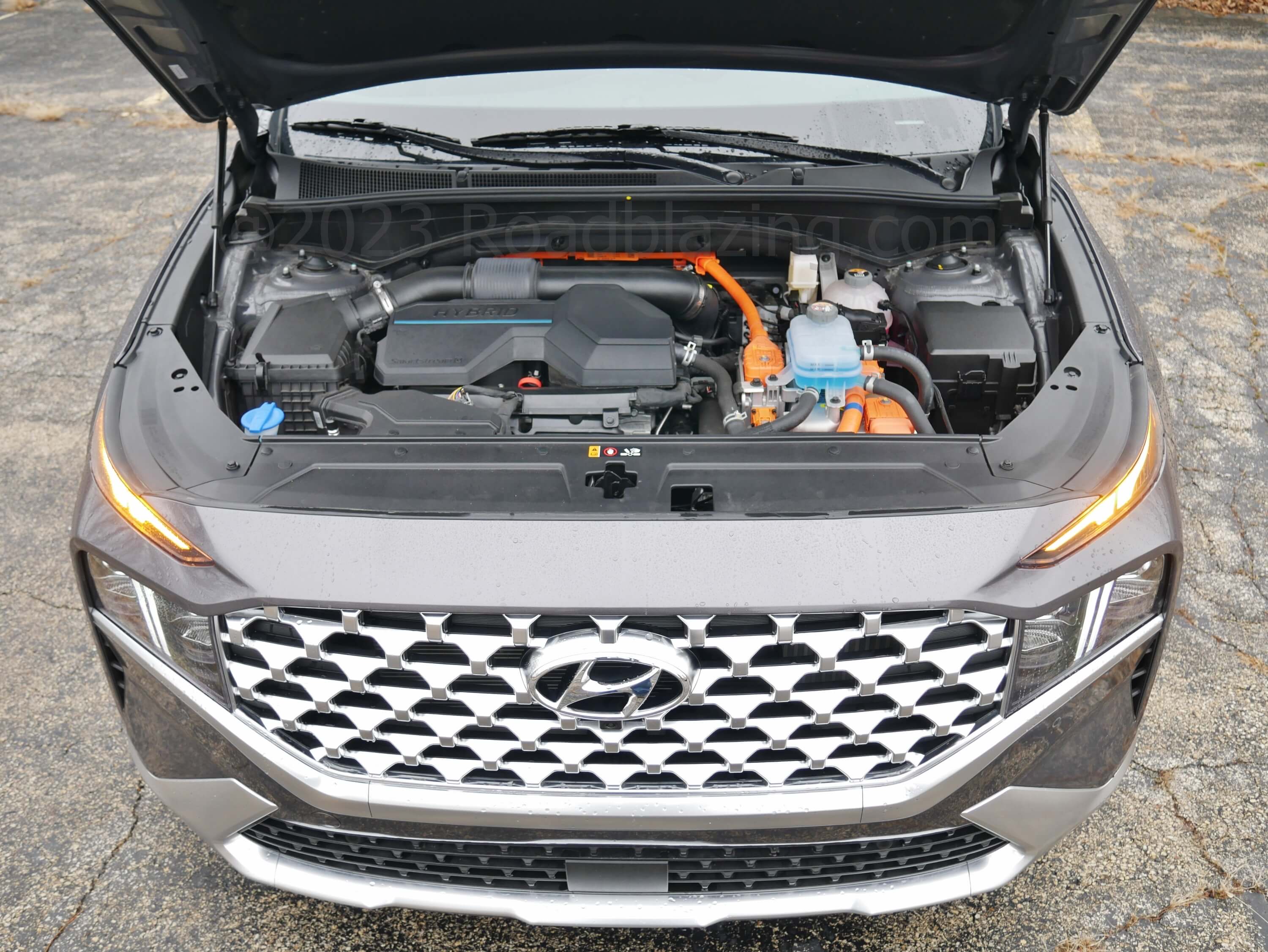 2022 Hyundai Santa Fe Limited PHEV AWD: 1.6L turbo engine adds 90 hp AC motor boost + 32 miles EV range + conventional 6-spd automatic + AWD
