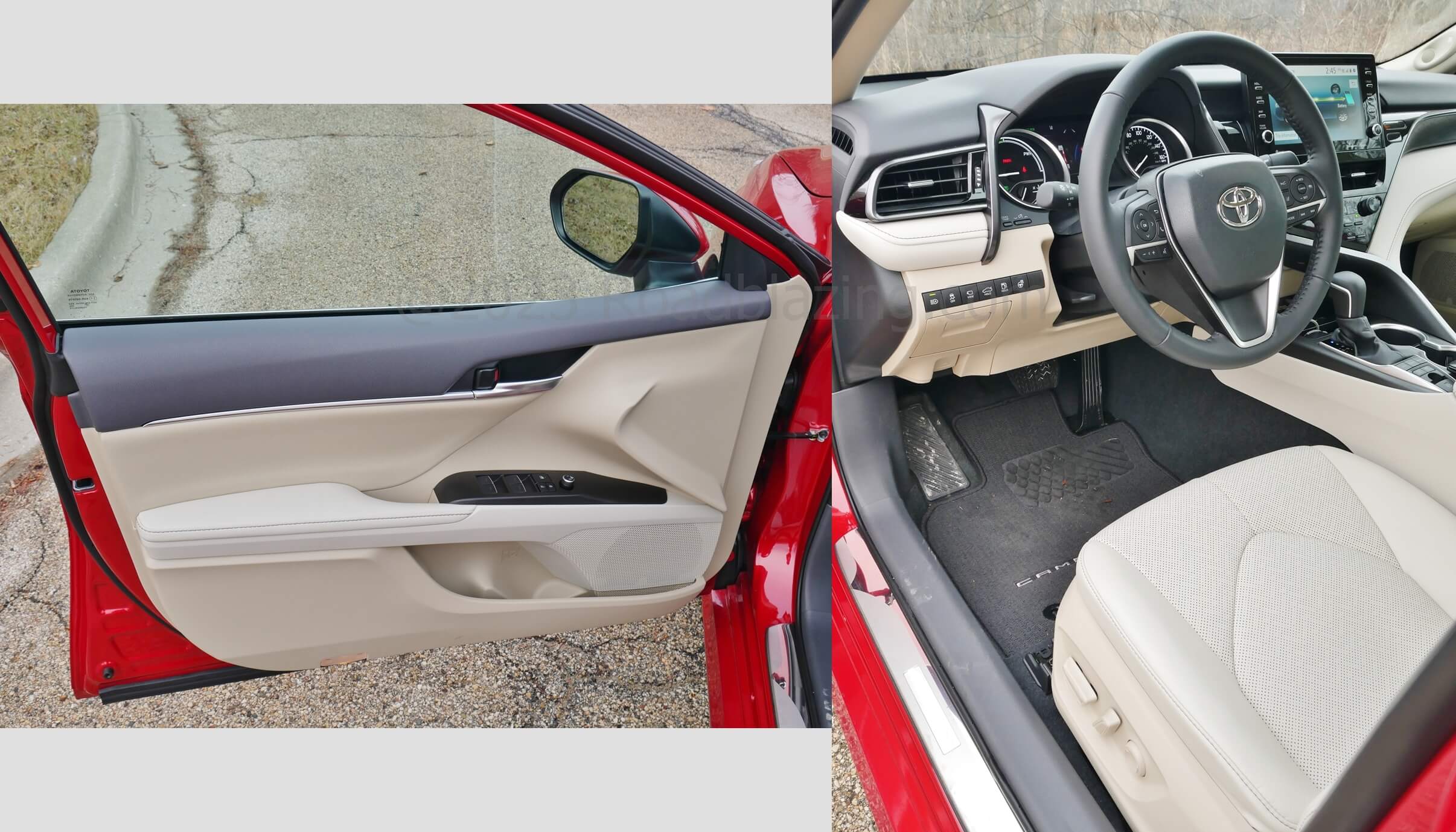 2023 Toyota Camry Hybrid XLE: elegantly trimmed driver entry