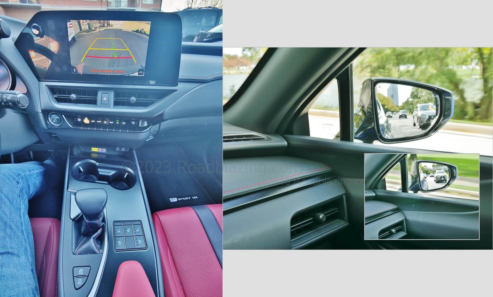 2023 Lexus UX 250 AWD F-Sport: bigger 12.3" media display = improved rear camera + park warning view
